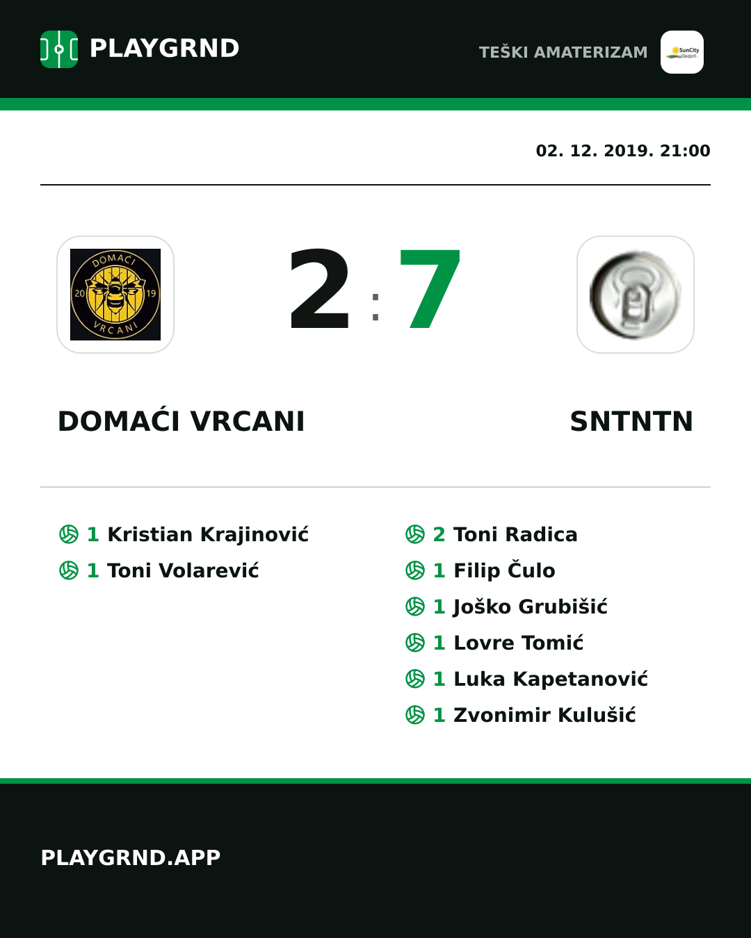 Instagram slika: Domaći Vrcani 2:7 Sntntn