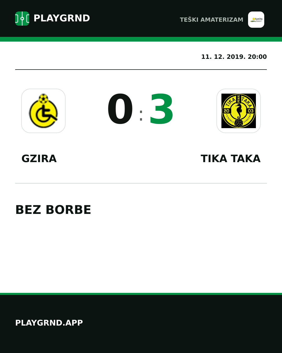 Instagram slika: Gzira 0:3 Tika Taka