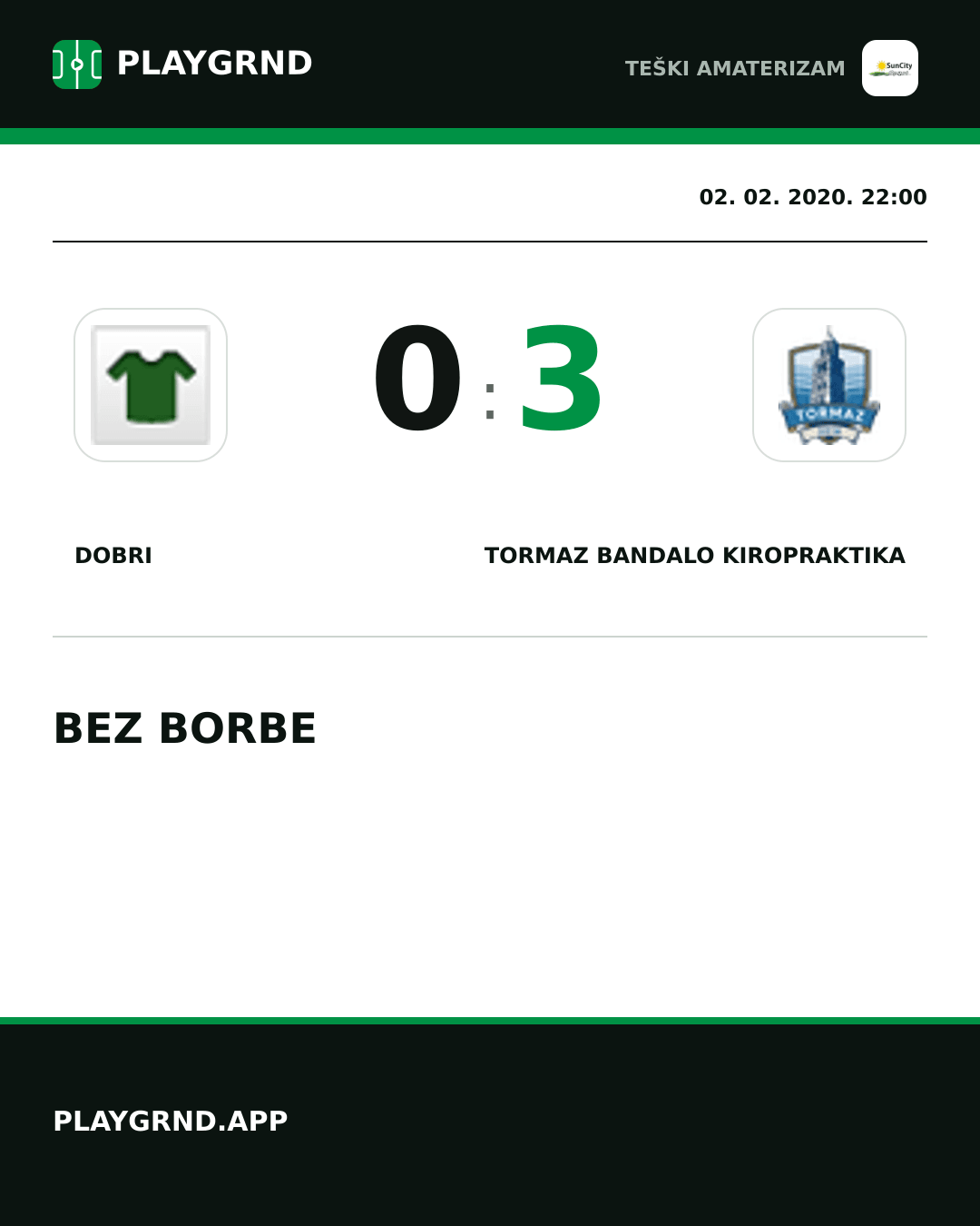 Instagram slika: Dobri 0:3 Tormaz Bandalo Kiropraktika