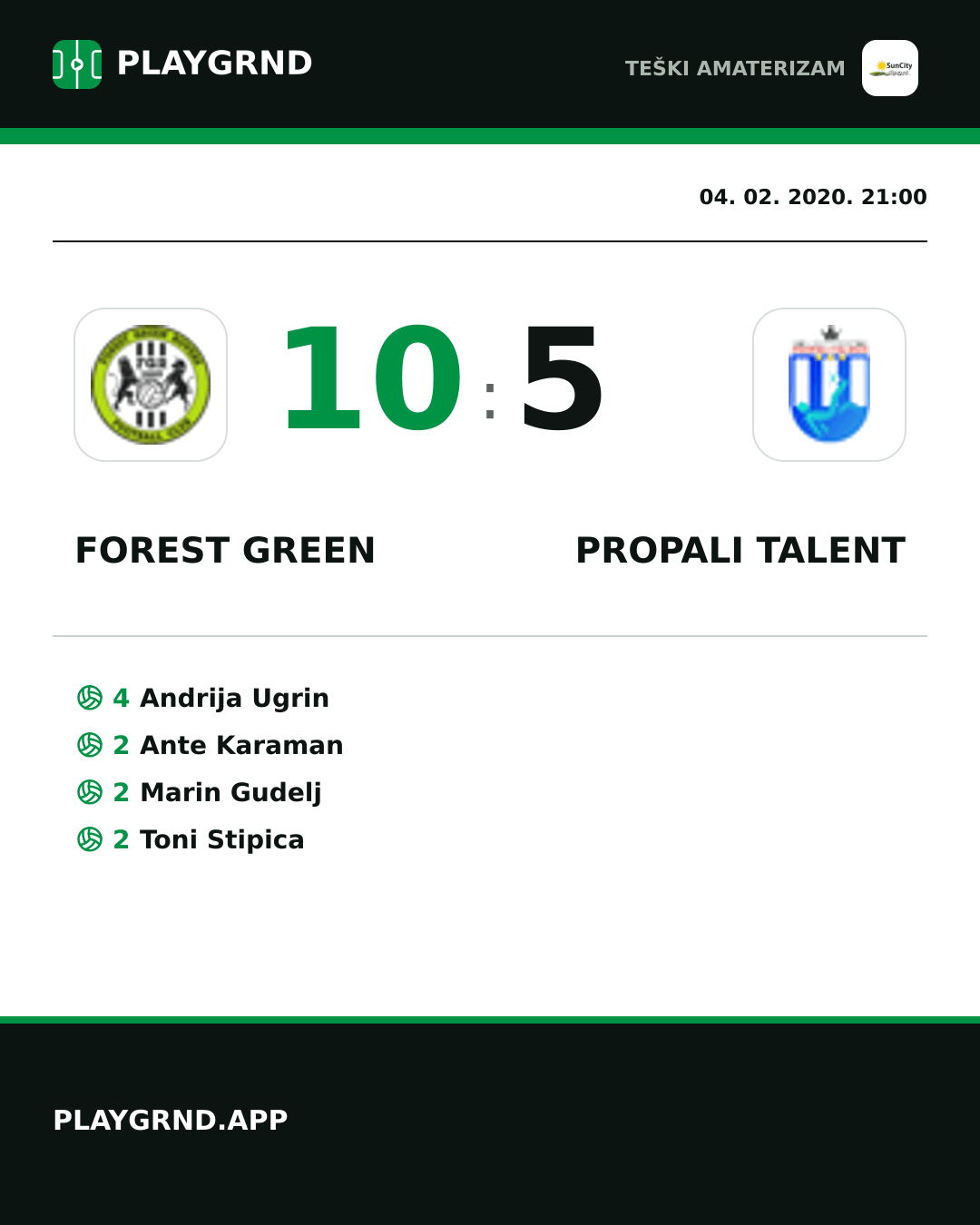 Instagram slika: Forest Green 10:5 Propali Talent