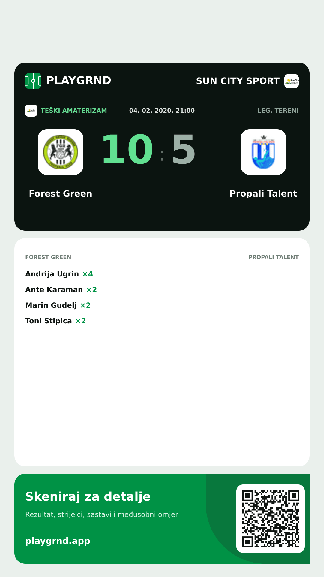 Story slika: Forest Green 10:5 Propali Talent