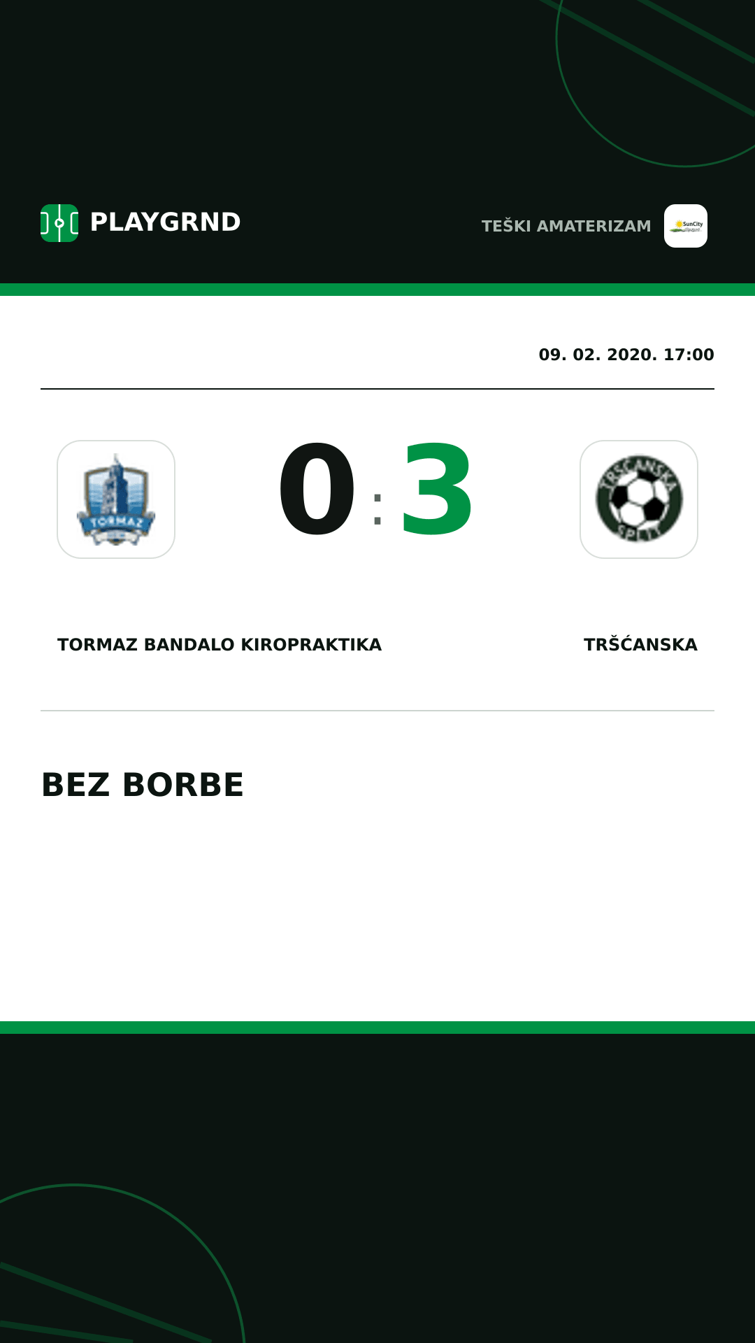 Instagram slika: Tormaz Bandalo Kiropraktika 0:3 Tršćanska