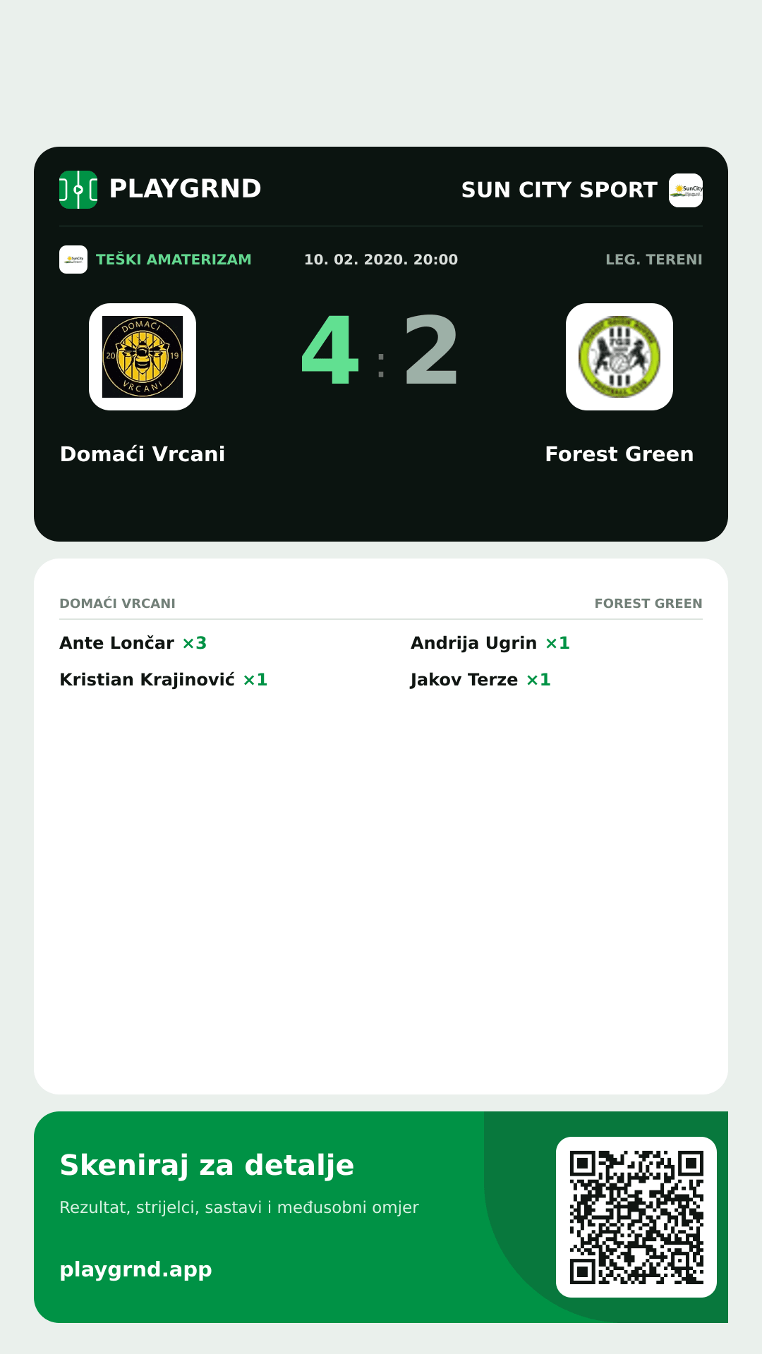 Story slika: Domaći Vrcani 4:2 Forest Green