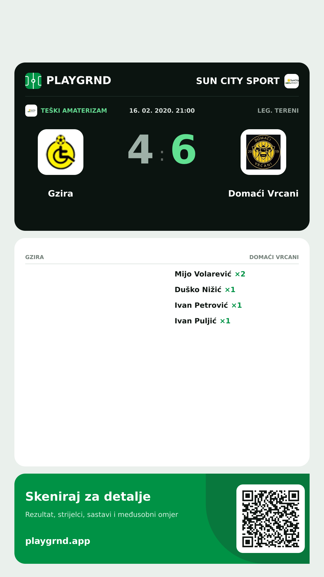 Story slika: Gzira 4:6 Domaći Vrcani