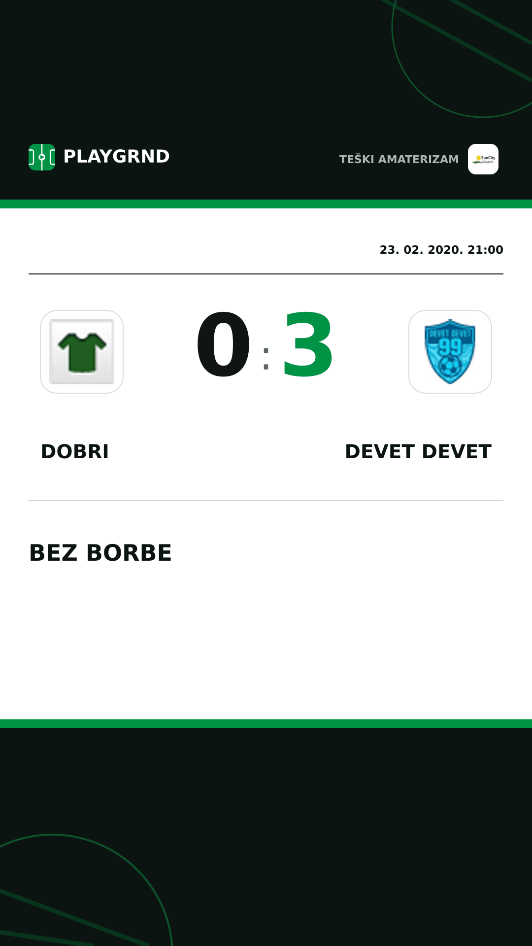 Instagram slika: Dobri 0:3 Devet Devet