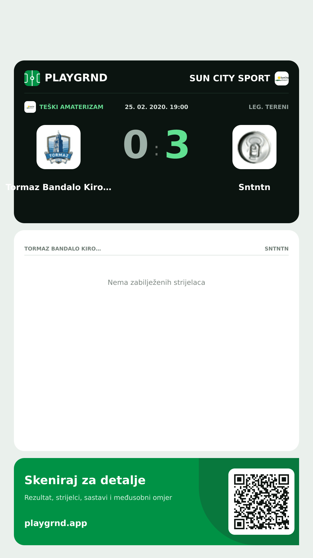 Story slika: Tormaz Bandalo Kiropraktika 0:3 Sntntn