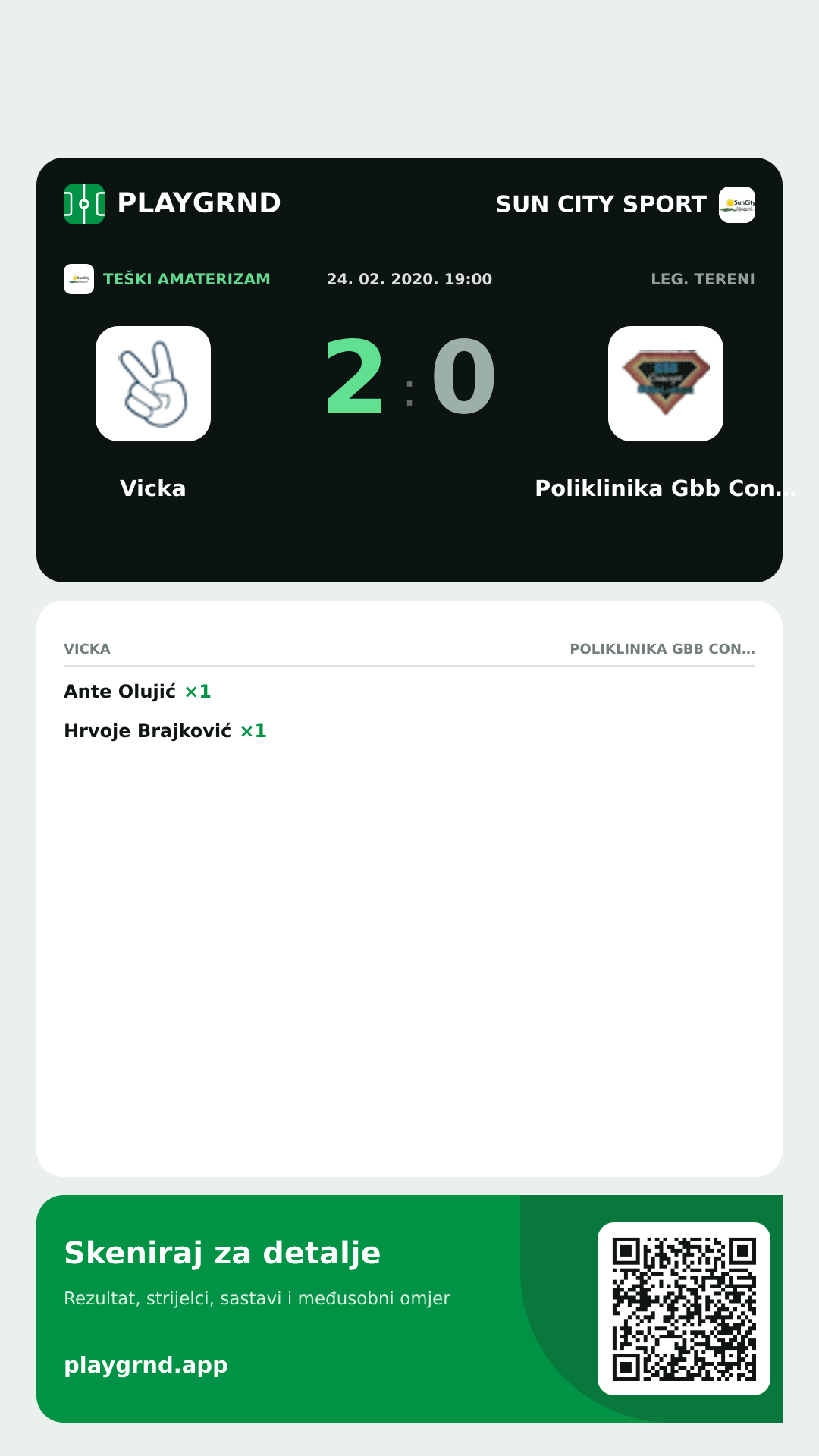 Story slika: Vicka 2:0 Poliklinika Gbb Concept