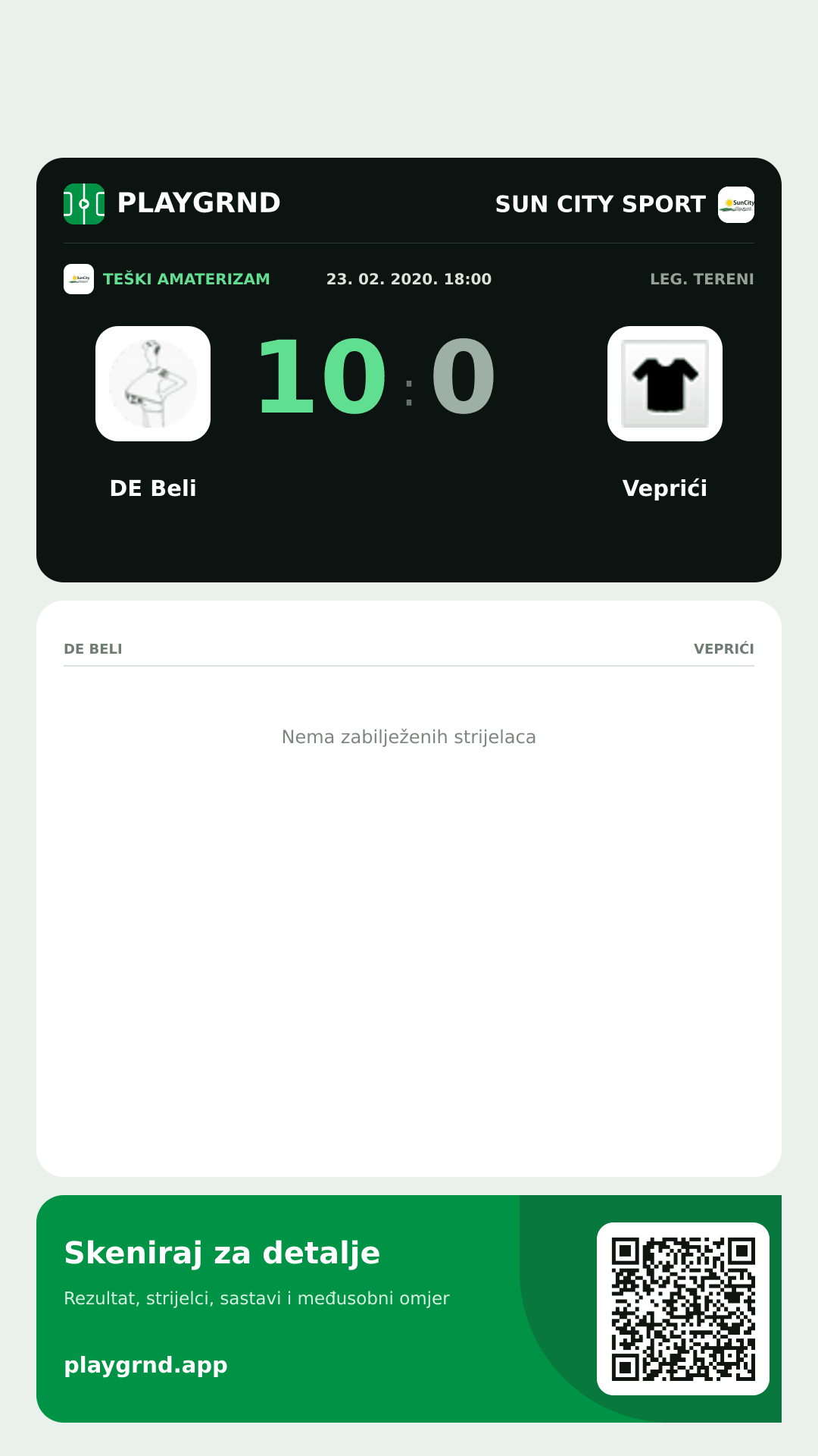 Story slika: DE Beli 10:0 Veprići