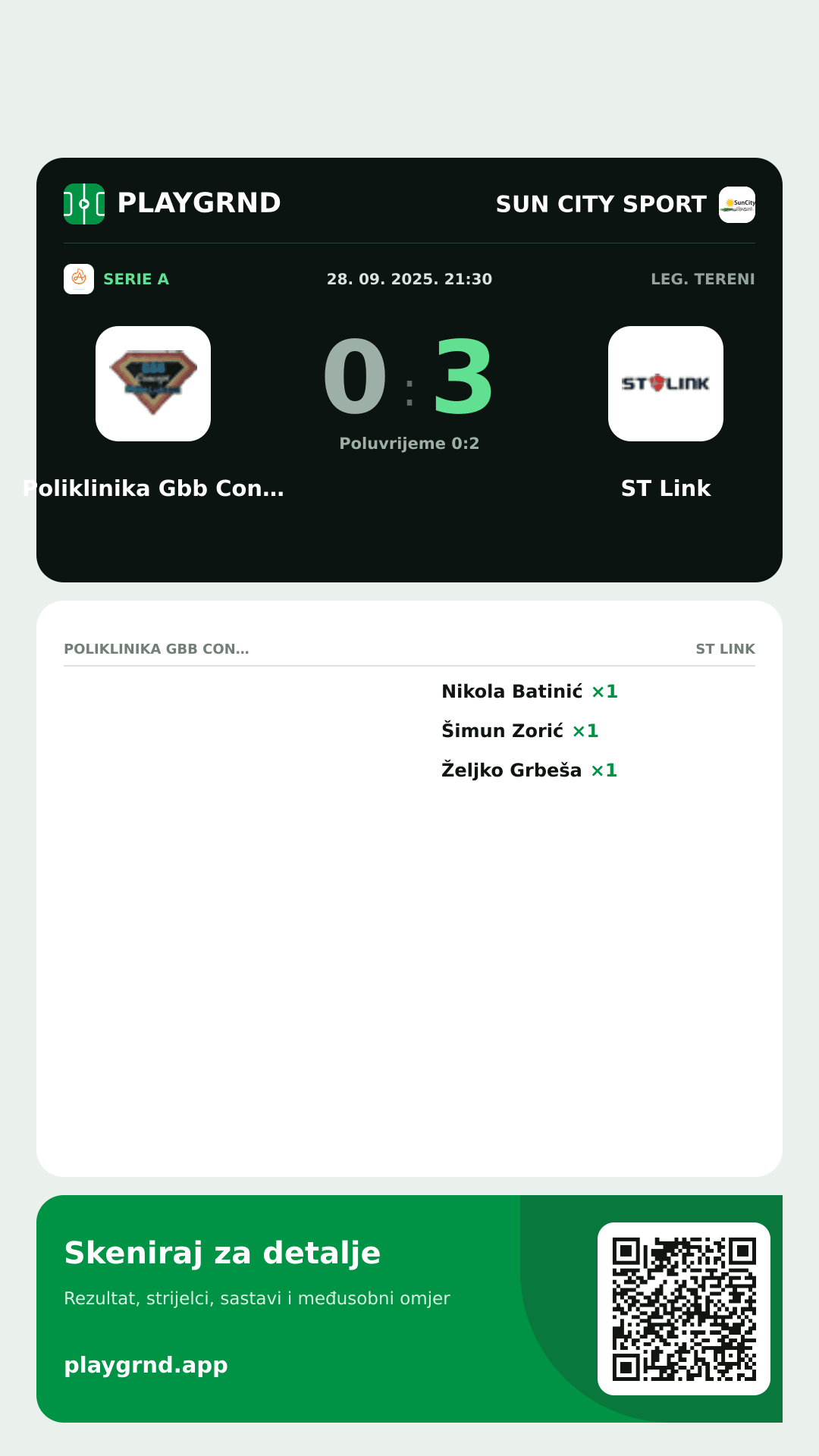 Story slika: Poliklinika Gbb Concept 0:3 ST Link