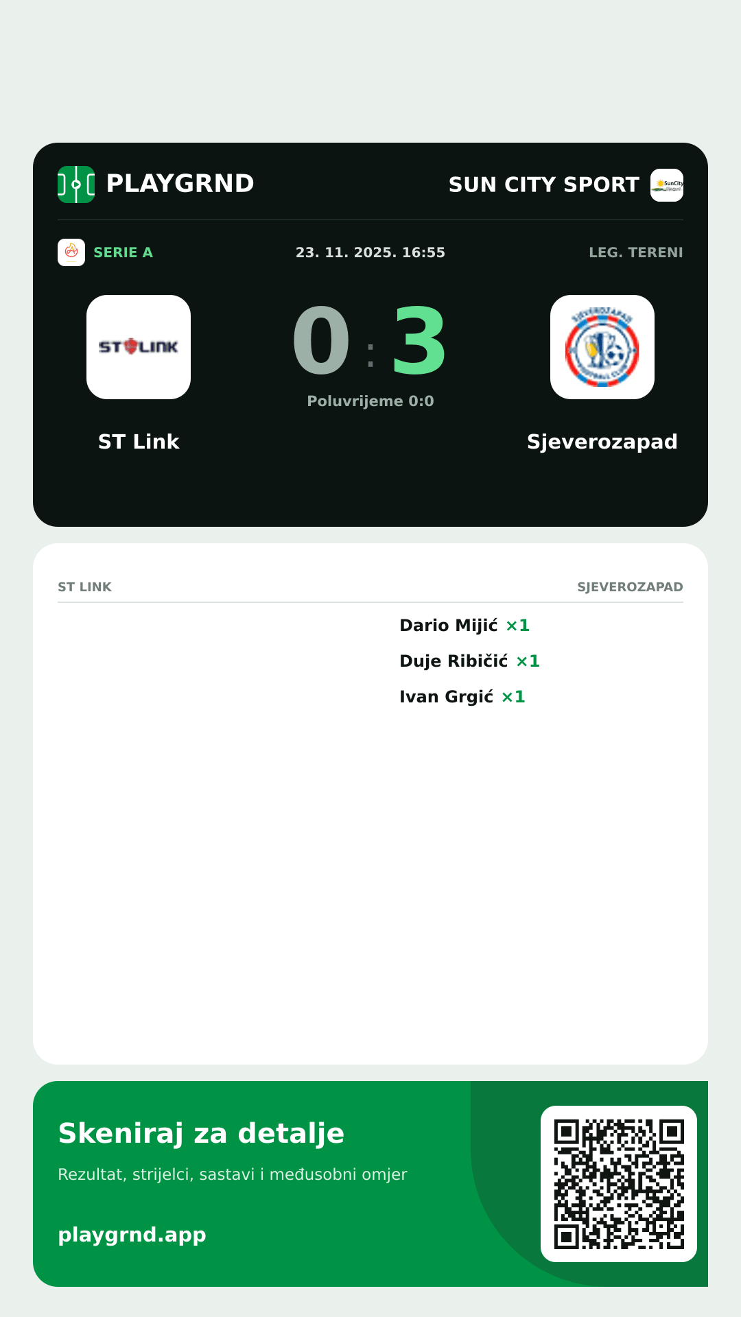 Story slika: ST Link 0:3 Sjeverozapad