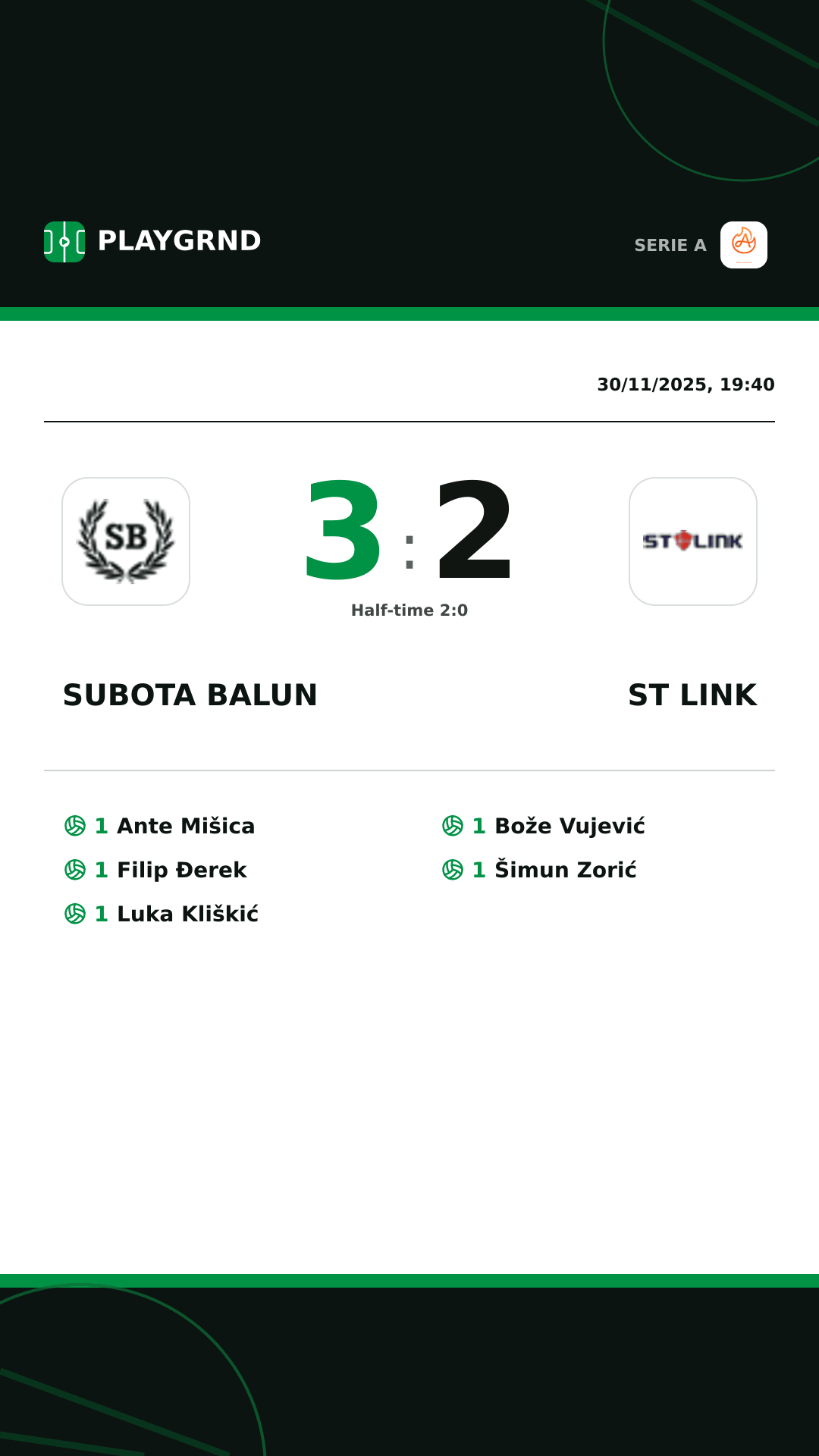 Instagram artwork: Subota Balun 3:2 ST Link