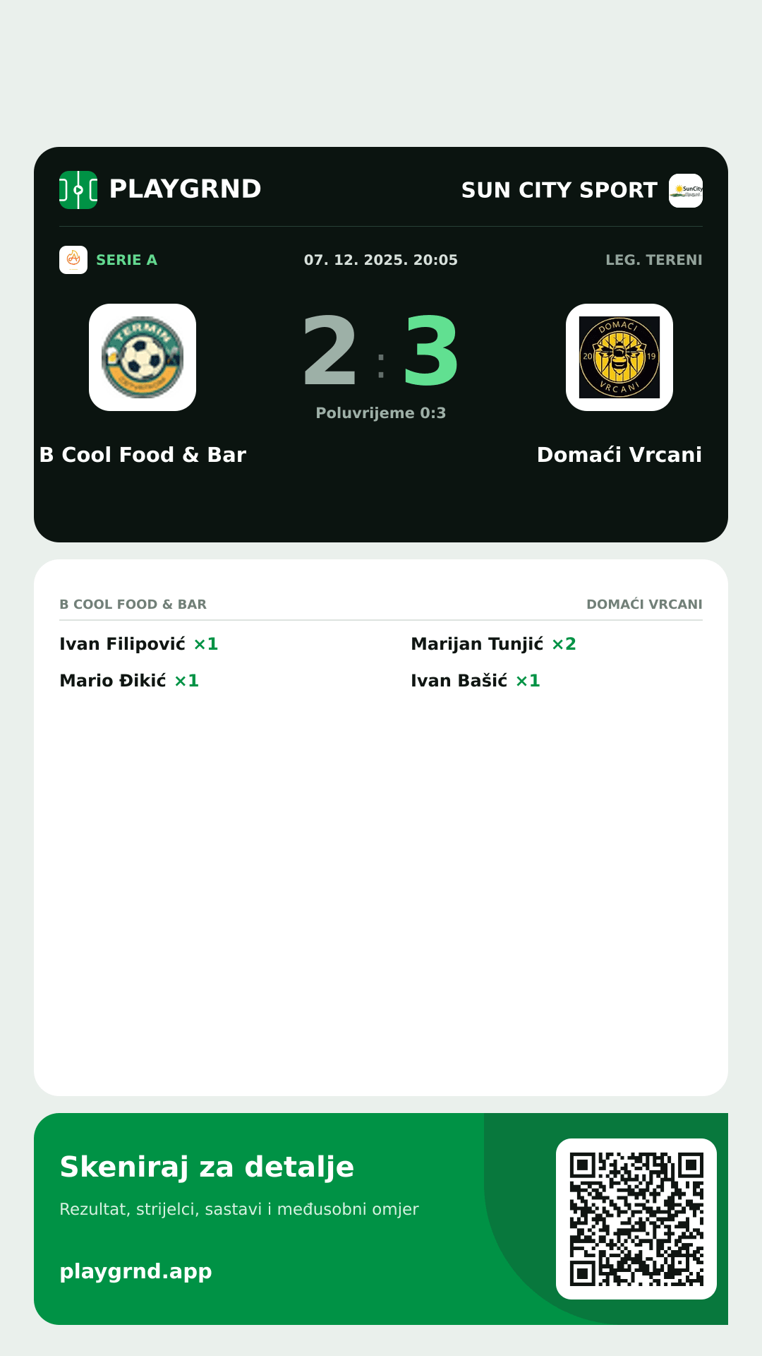 Story image: B Cool Food & Bar 2:3 Domaći Vrcani
