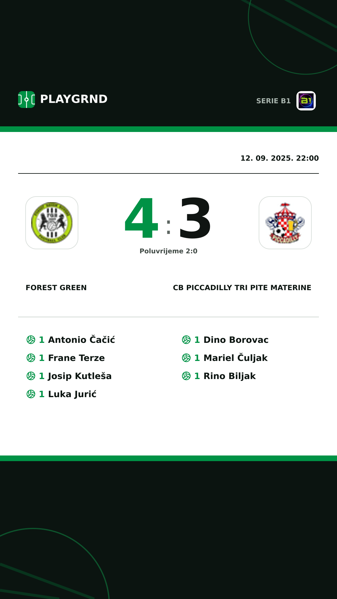 Instagram slika: Forest Green 4:3 CB Piccadilly Tri Pite Materine