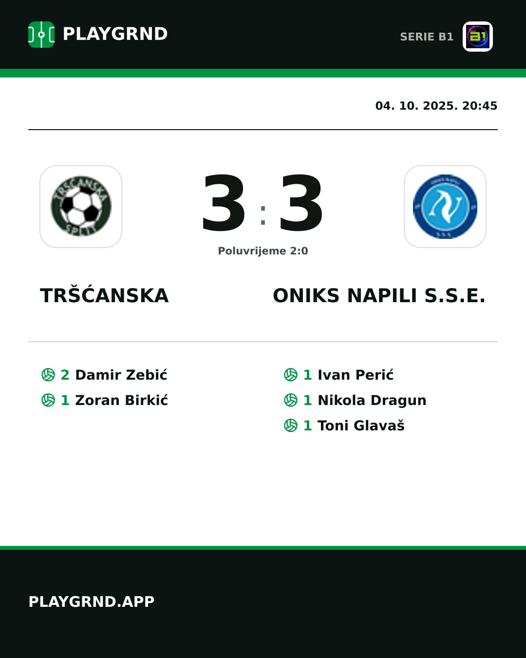 Instagram slika: Tršćanska 3:3 Oniks Napili S.S.E.
