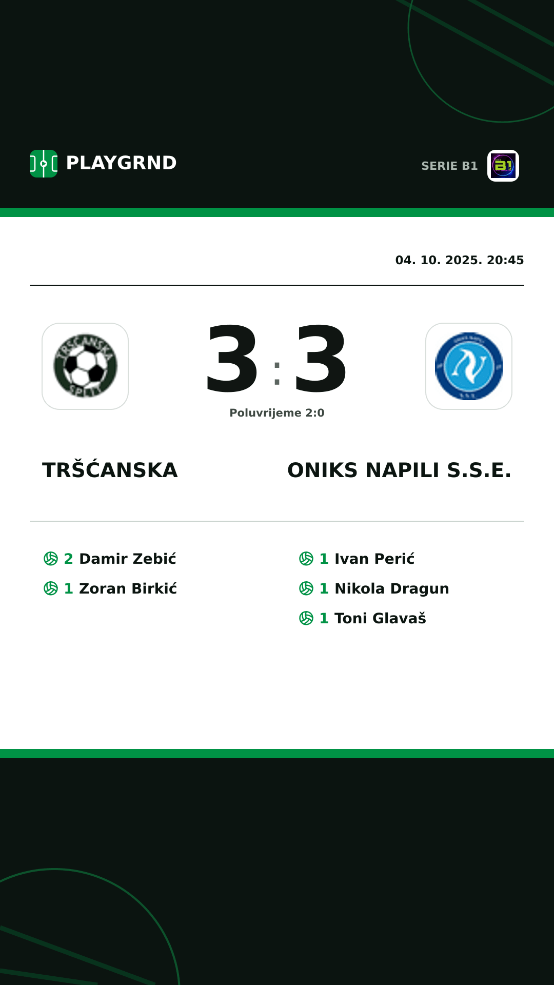 Instagram slika: Tršćanska 3:3 Oniks Napili S.S.E.