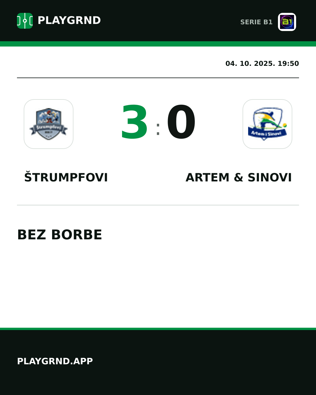 Instagram slika: Štrumpfovi 3:0 Artem & Sinovi