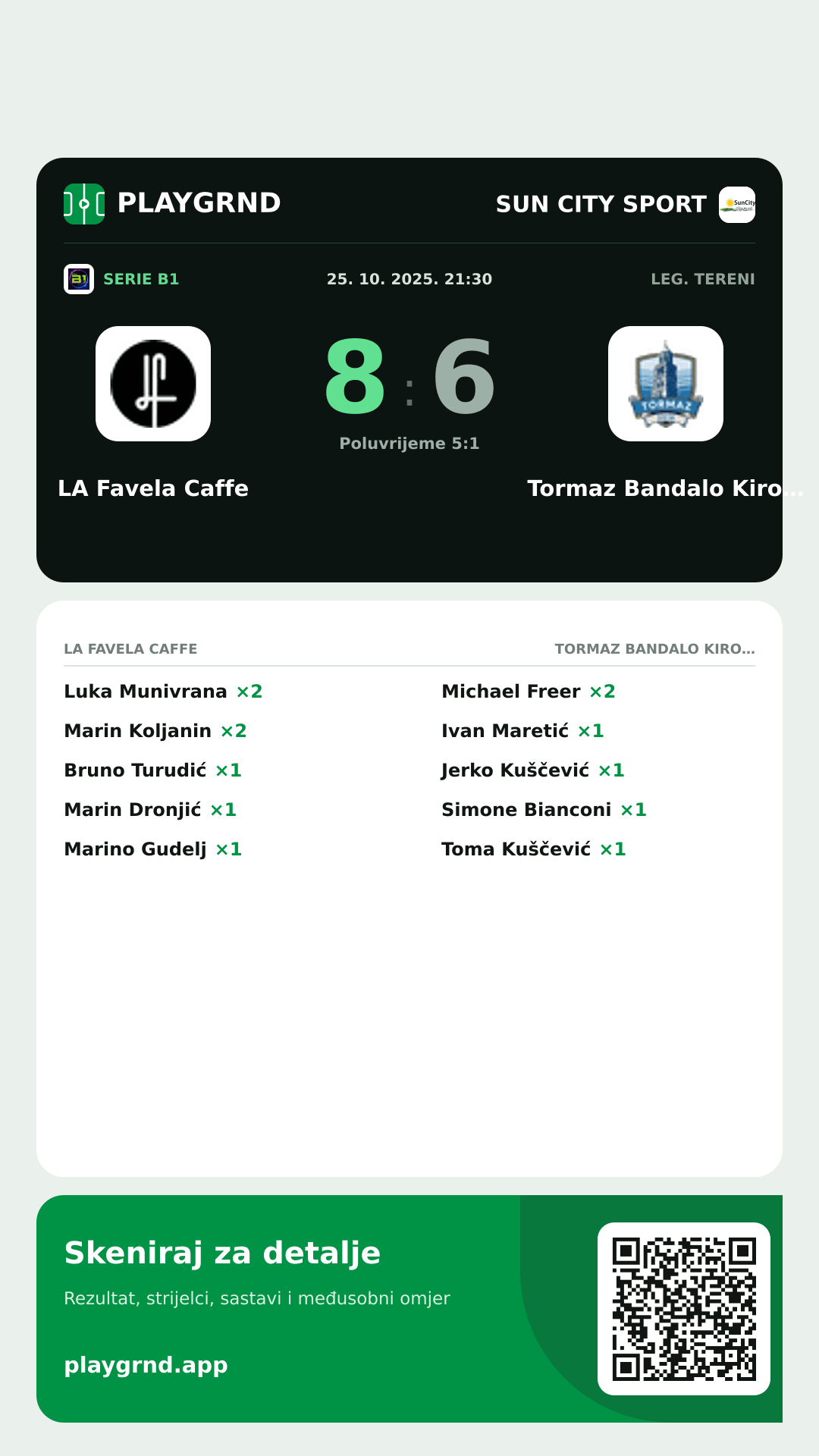 Story slika: LA Favela Caffe 8:6 Tormaz Bandalo Kiropraktika