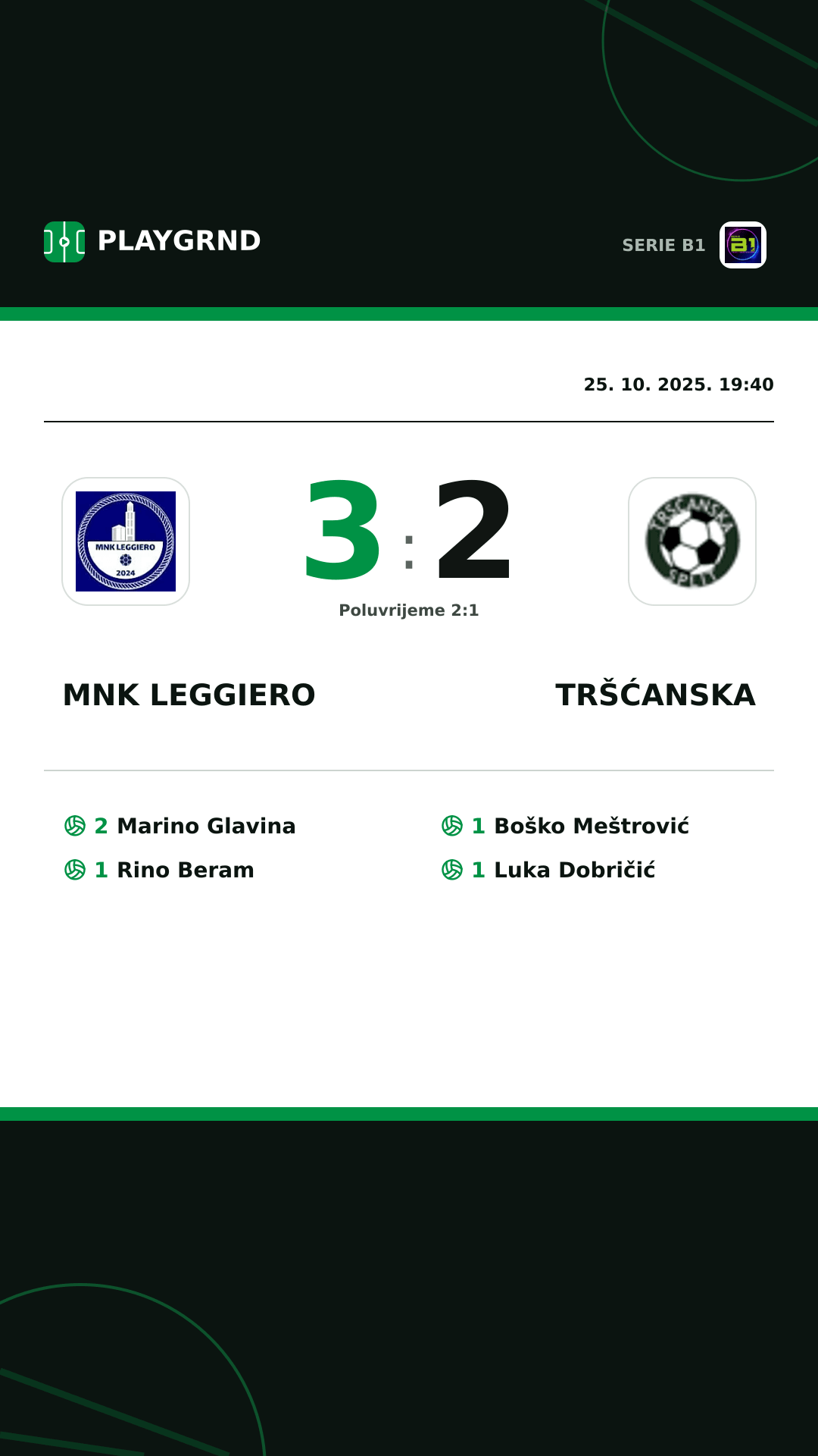 Instagram slika: MNK Leggiero 3:2 Tršćanska