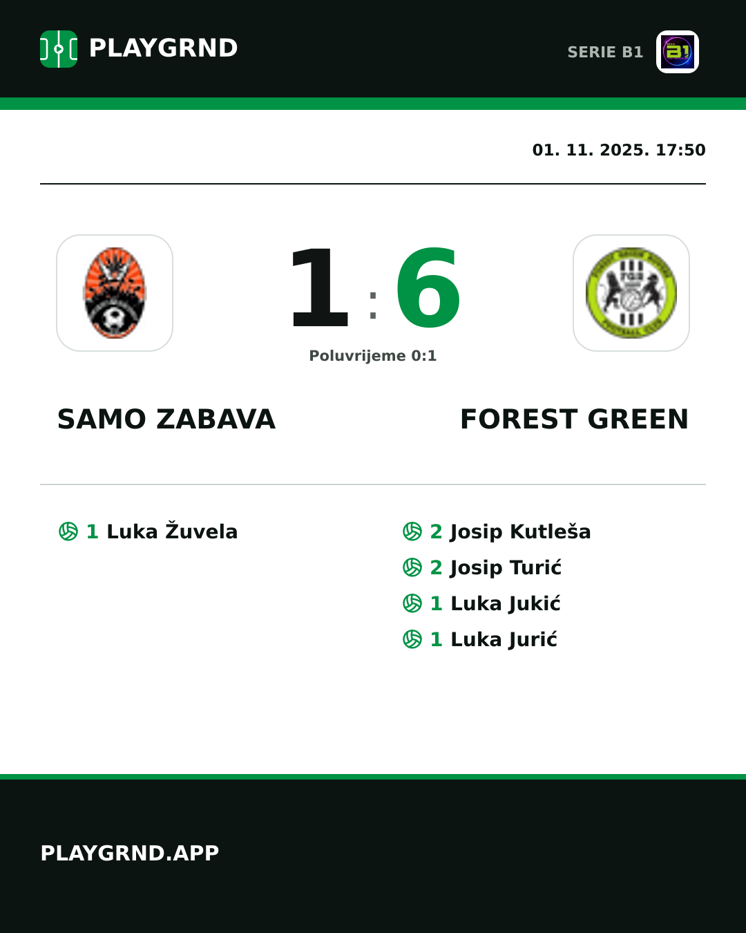 Instagram slika: Samo Zabava 1:6 Forest Green