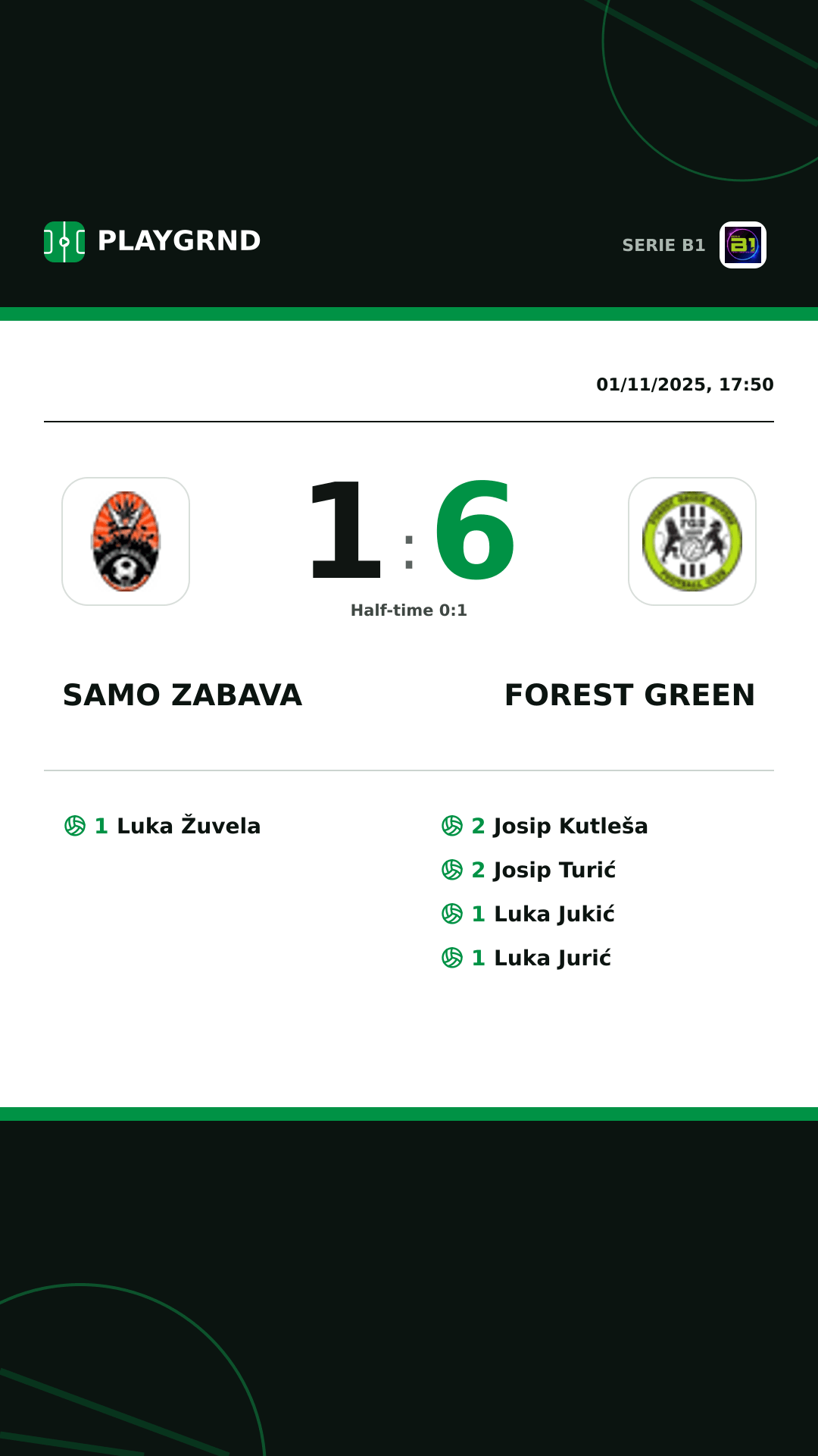 Instagram artwork: Samo Zabava 1:6 Forest Green