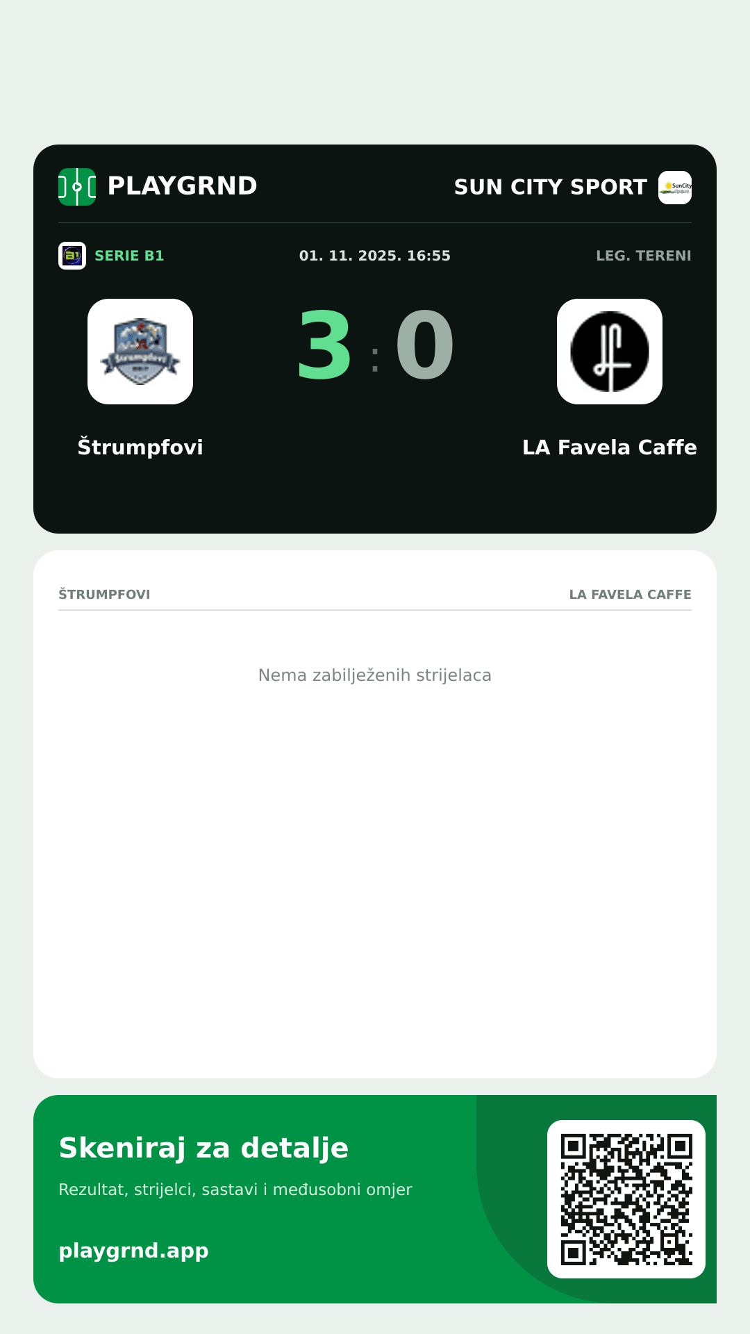 Story slika: Štrumpfovi 3:0 LA Favela Caffe