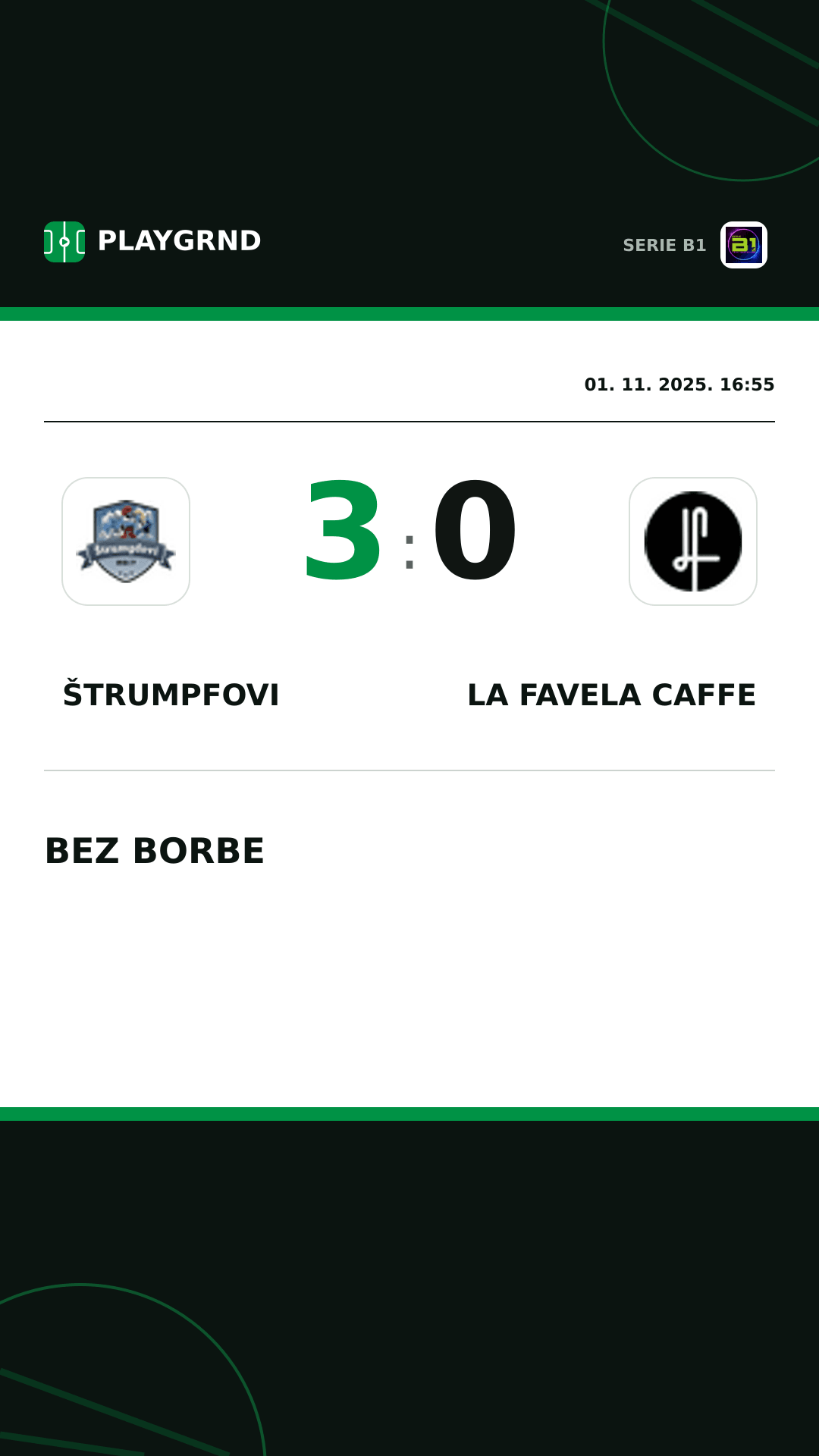 Instagram slika: Štrumpfovi 3:0 LA Favela Caffe