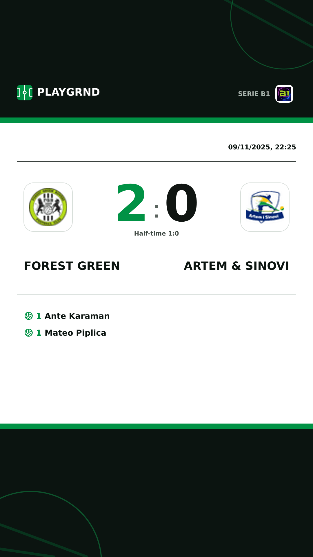 Instagram artwork: Forest Green 2:0 Artem & Sinovi