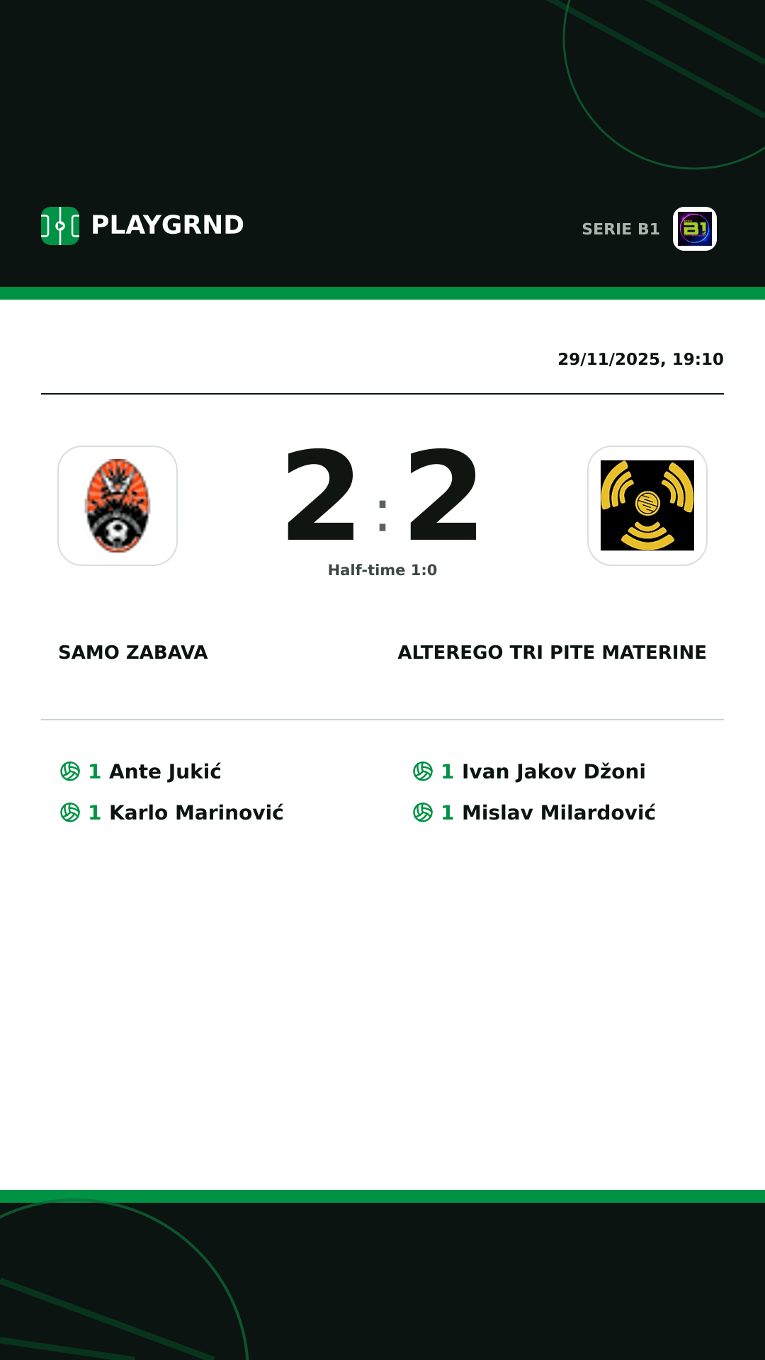 Instagram artwork: Samo Zabava 2:2 AlterEgo tri pite materine