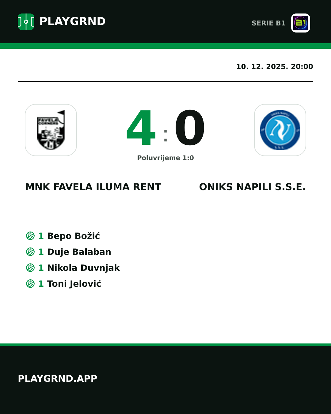 Instagram slika: MNK Favela Iluma Rent 4:0 Oniks Napili S.S.E.