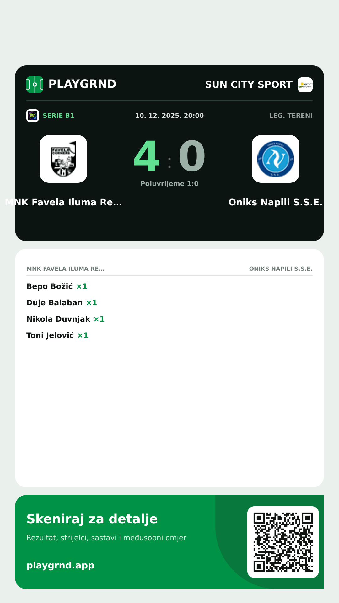 Story slika: MNK Favela Iluma Rent 4:0 Oniks Napili S.S.E.