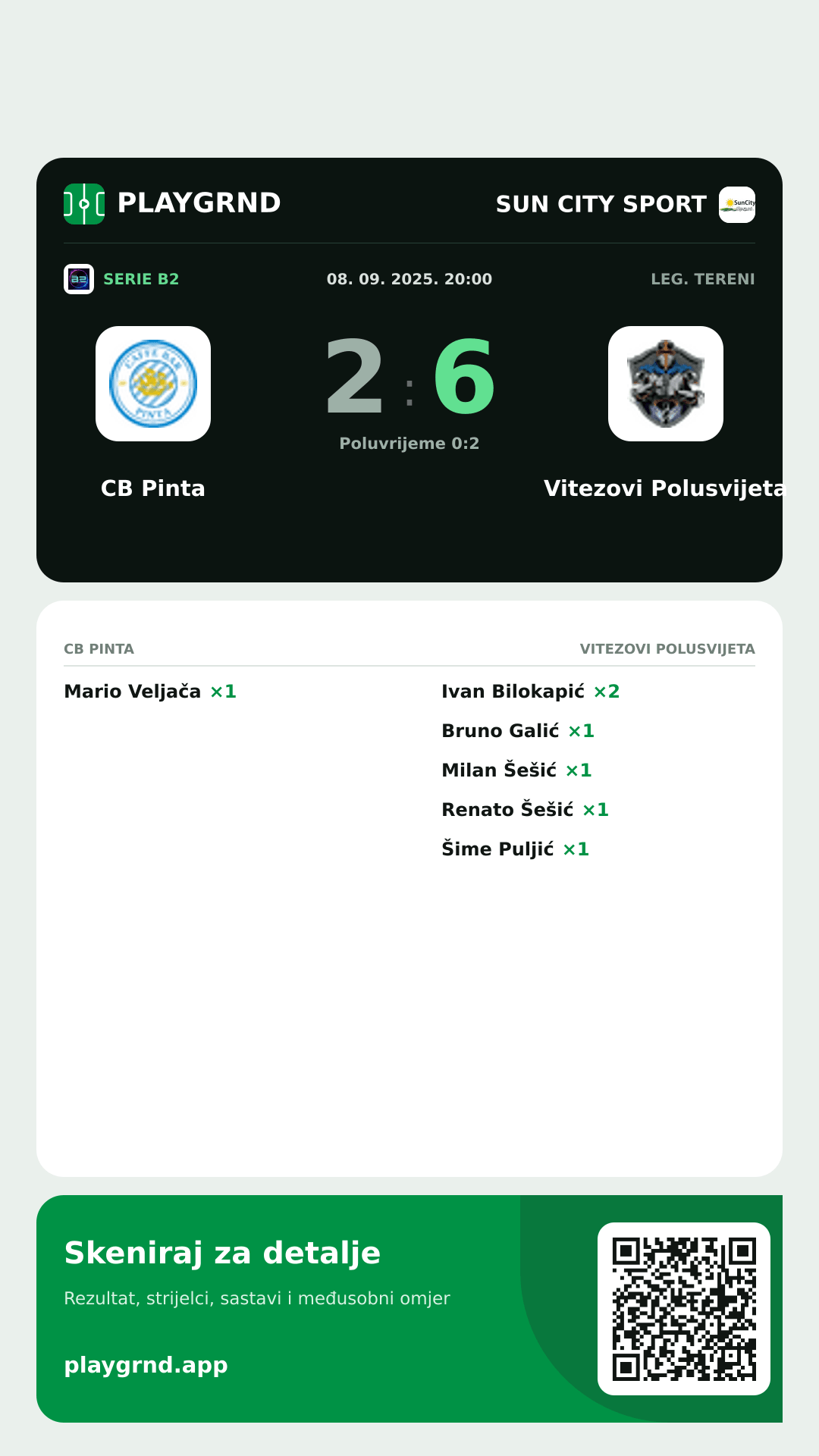 Story slika: CB Pinta 2:6 Vitezovi Polusvijeta