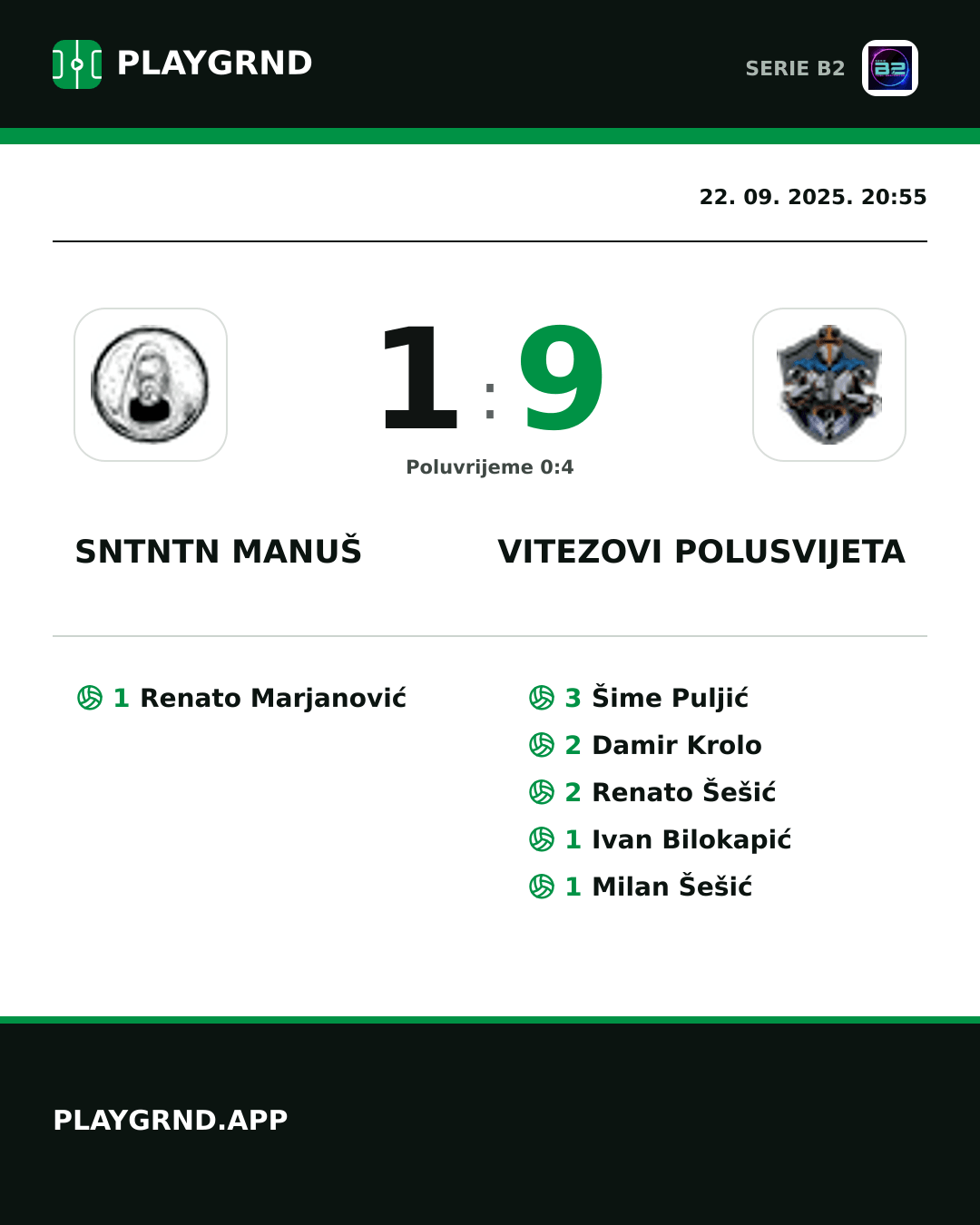 Instagram slika: Sntntn Manuš 1:9 Vitezovi Polusvijeta