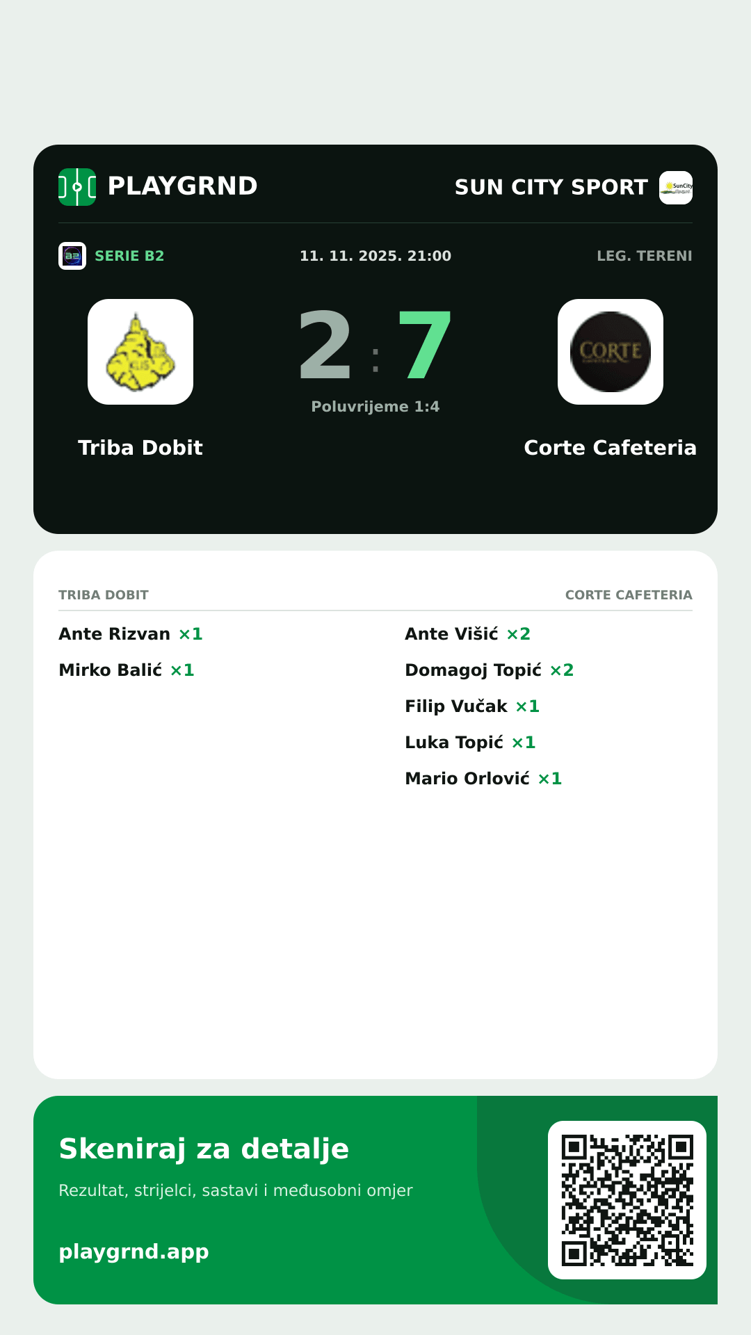 Story slika: Triba Dobit 2:7 Corte Cafeteria