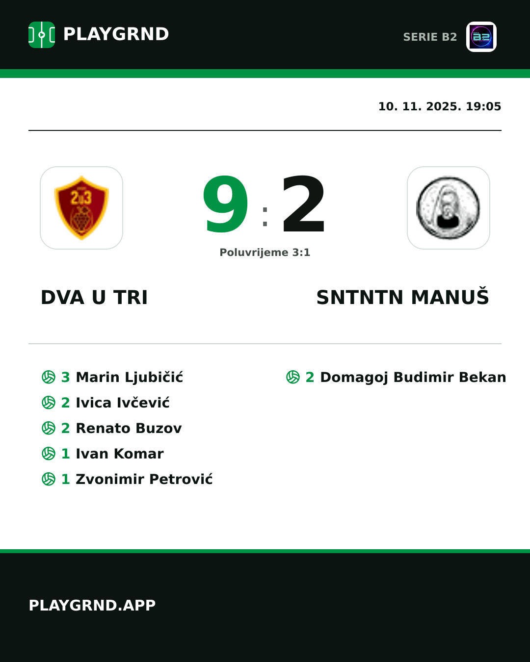 Instagram slika: Dva U Tri 9:2 Sntntn Manuš