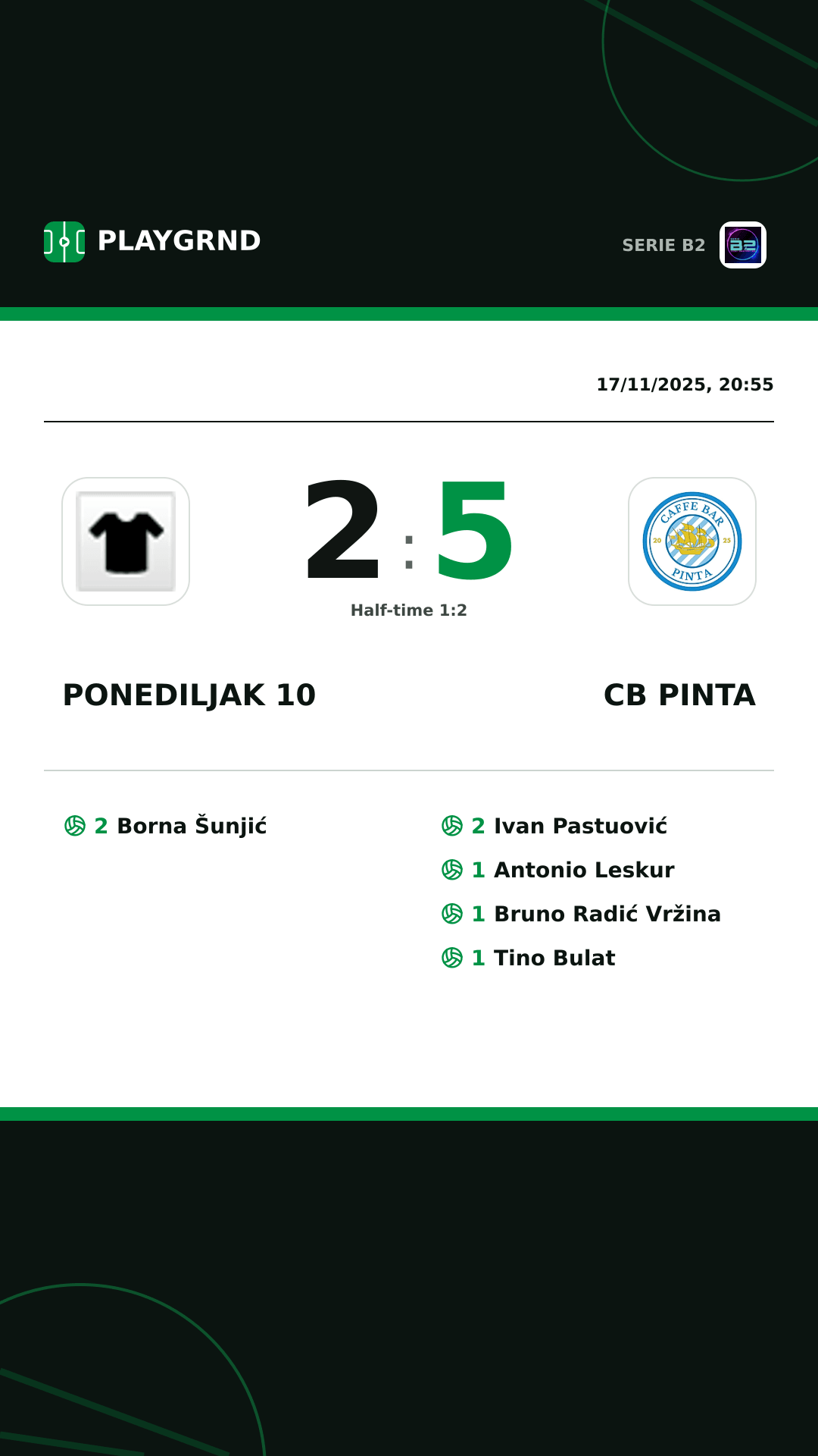Instagram artwork: Ponediljak 10 2:5 CB Pinta