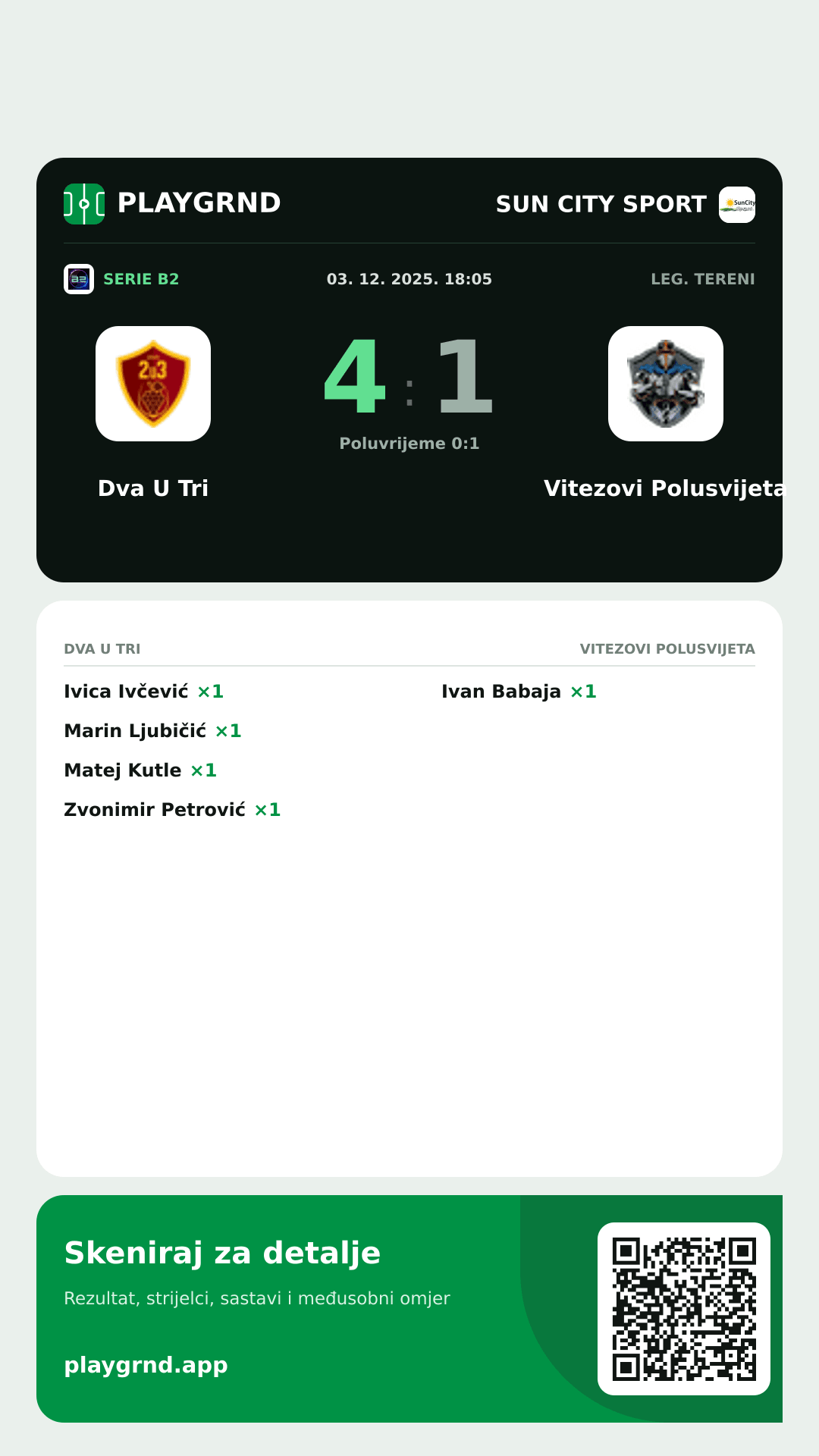 Story slika: Dva U Tri 4:1 Vitezovi Polusvijeta