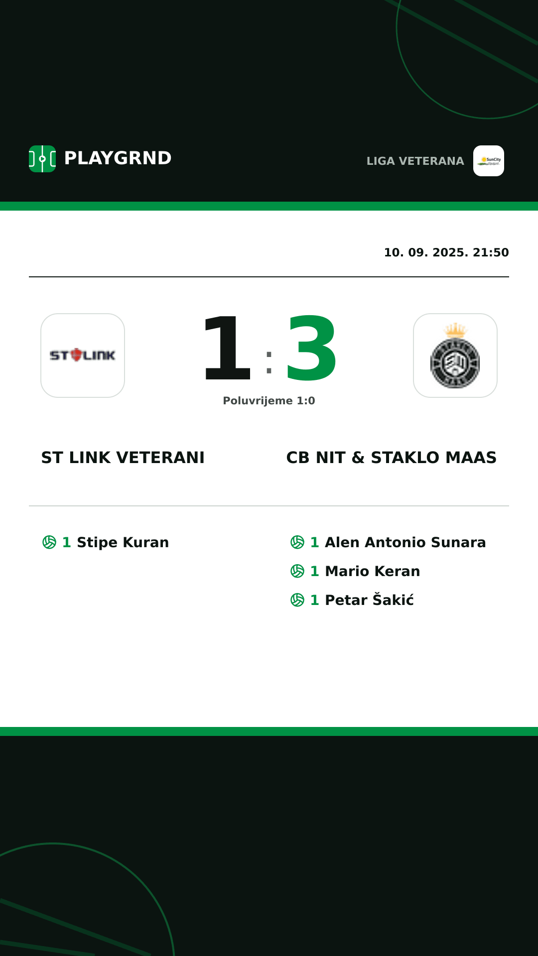 Instagram slika: ST Link Veterani 1:3 CB Nit & Staklo Maas