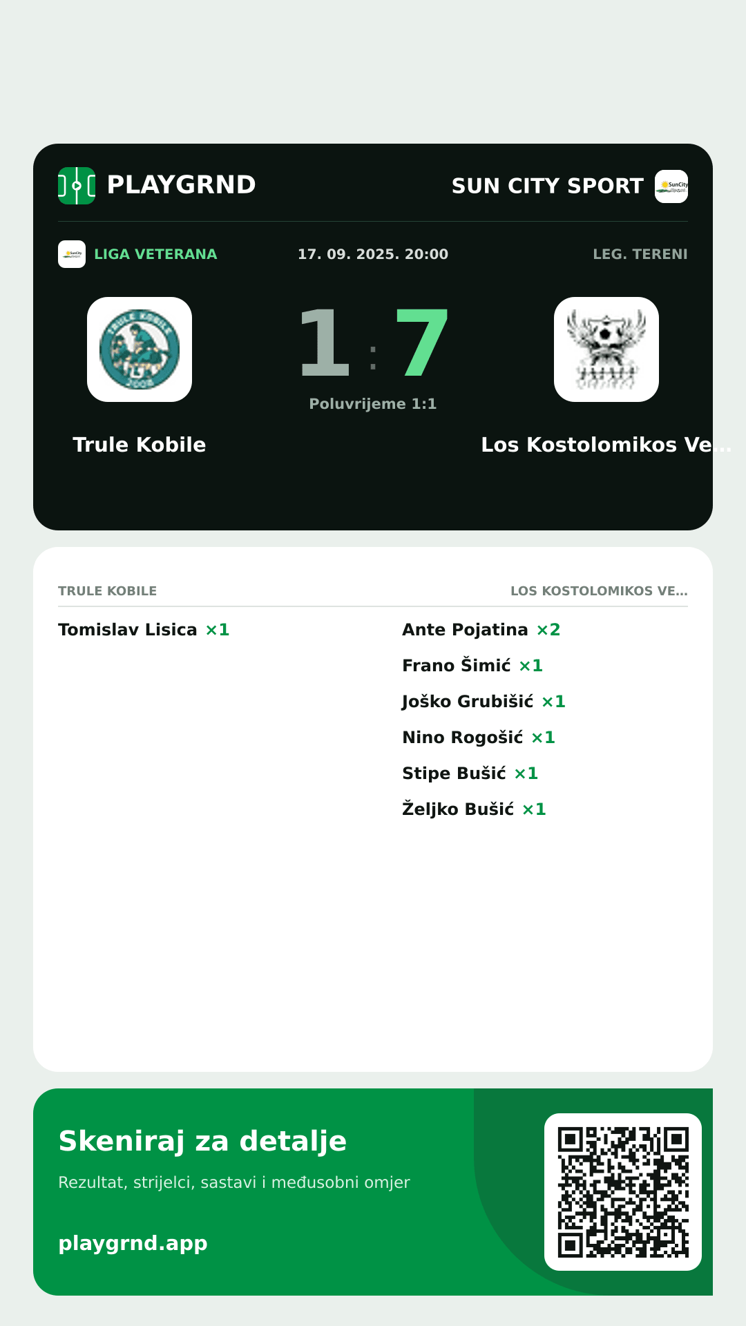 Story slika: Trule Kobile 1:7 Los Kostolomikos Veterani
