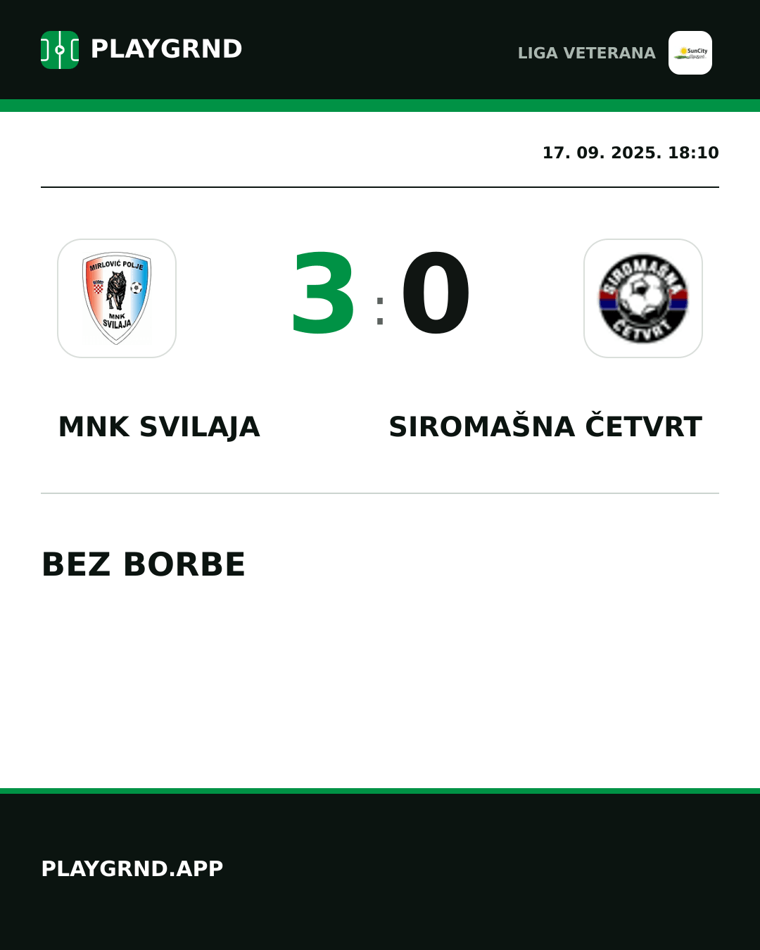 Instagram slika: MNK Svilaja 3:0 Siromašna Četvrt