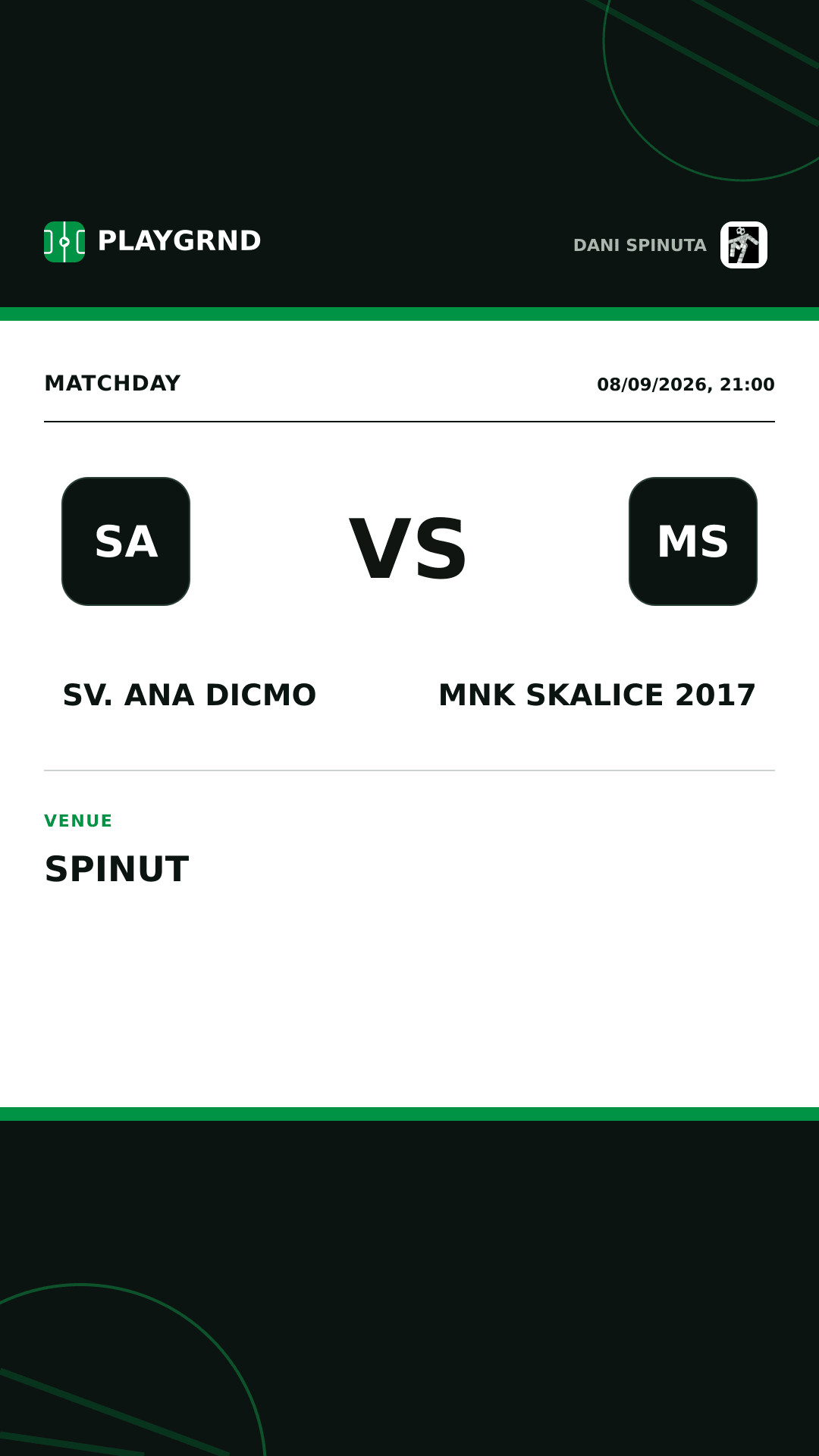Instagram artwork: Sv. Ana Dicmo vs MNK Skalice 2017
