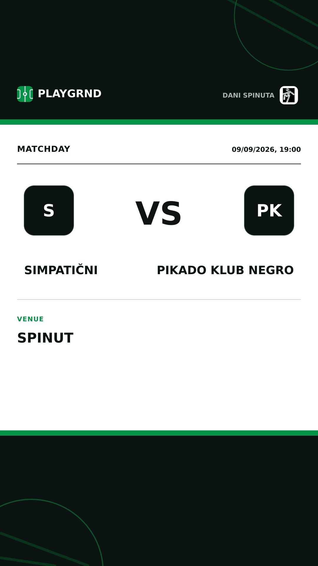 Instagram artwork: Simpatični vs Pikado Klub Negro