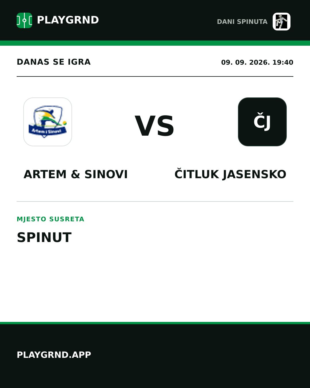 Instagram slika: Artem & Sinovi vs Čitluk Jasensko