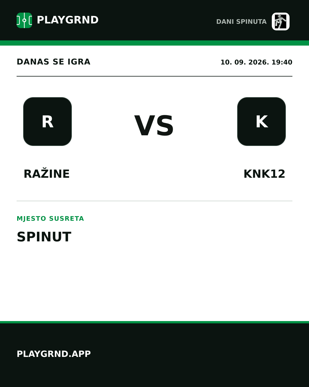 Instagram slika: Ražine vs KNK12