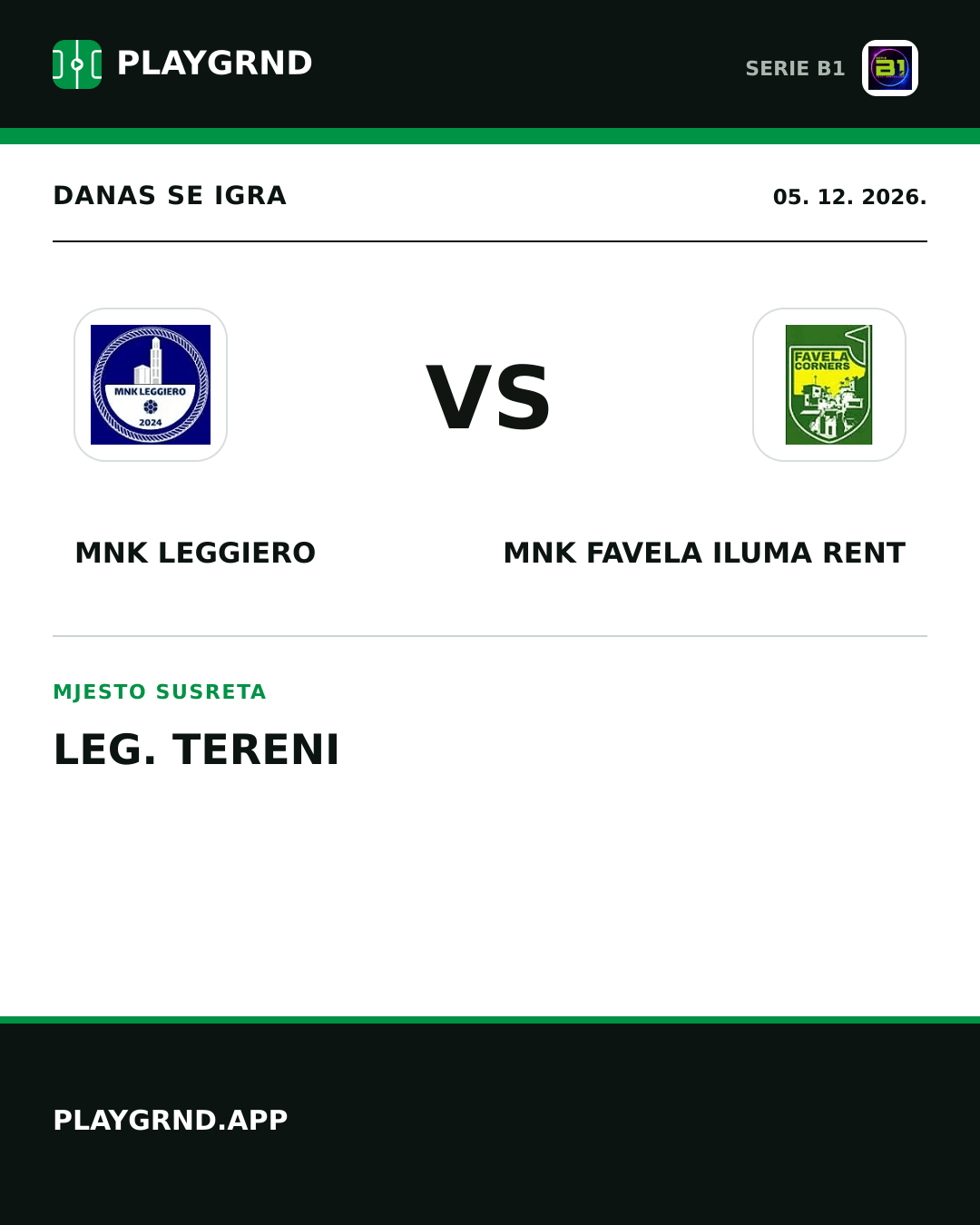 Instagram slika: MNK Leggiero vs MNK Favela Iluma Rent