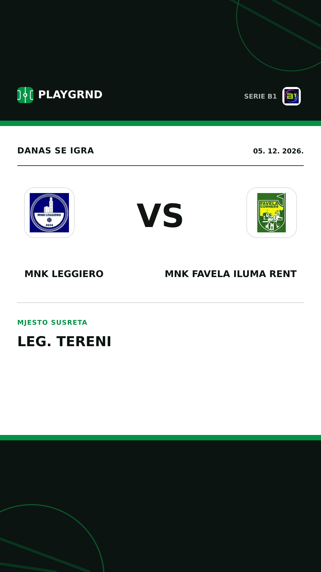 Instagram slika: MNK Leggiero vs MNK Favela Iluma Rent