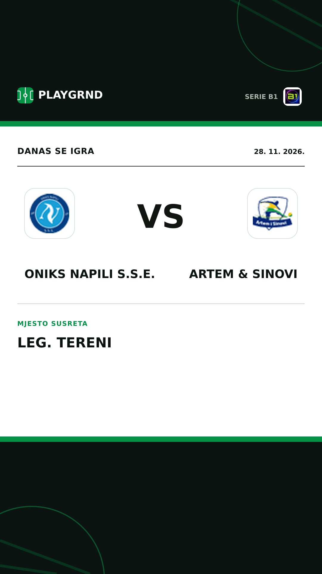 Instagram slika: Oniks Napili S.S.E. vs Artem & Sinovi