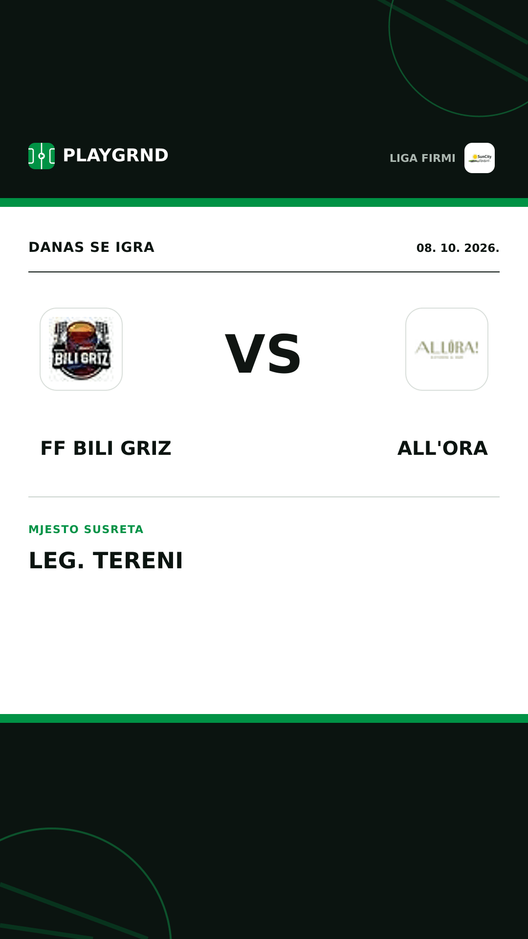 Instagram slika: FF Bili Griz vs All'Ora