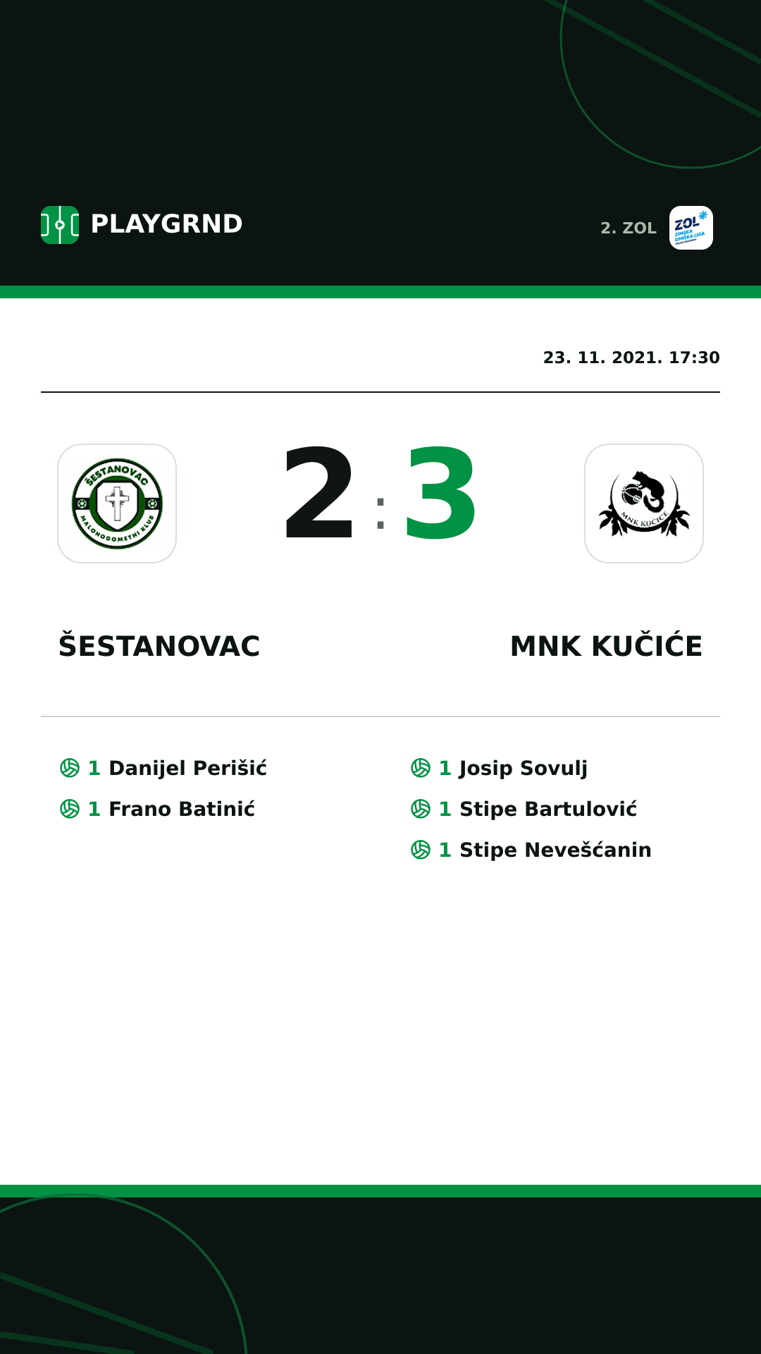 Instagram slika: Šestanovac 2:3 MNK Kučiće