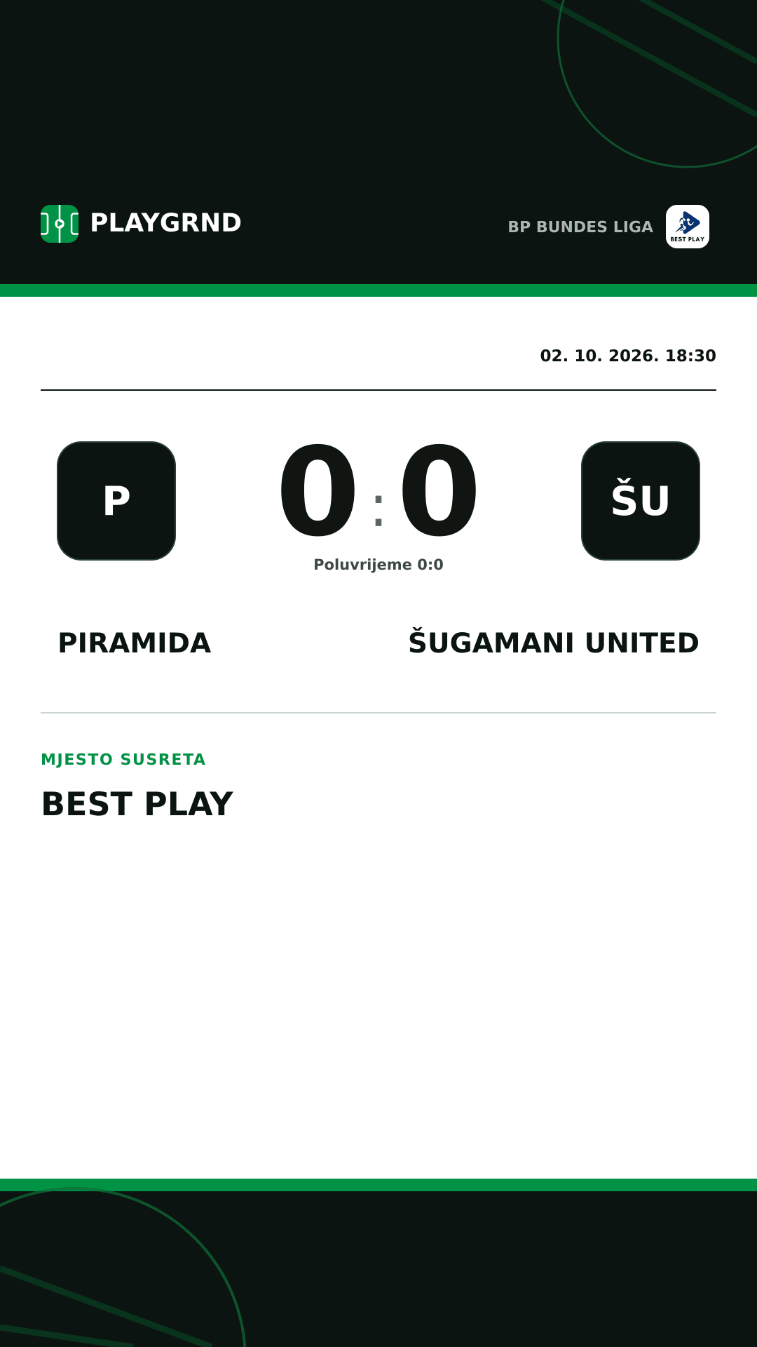 Instagram slika: Piramida 0:0 Šugamani United