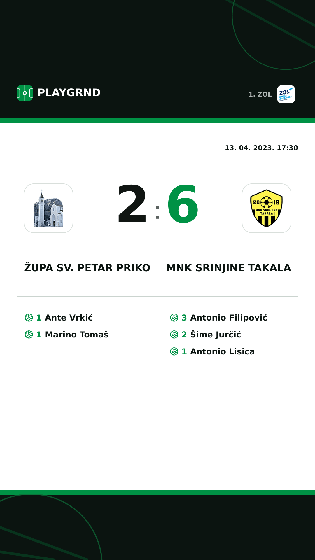 Instagram slika: Župa Sv. Petar Priko 2:6 MNK Srinjine Takala